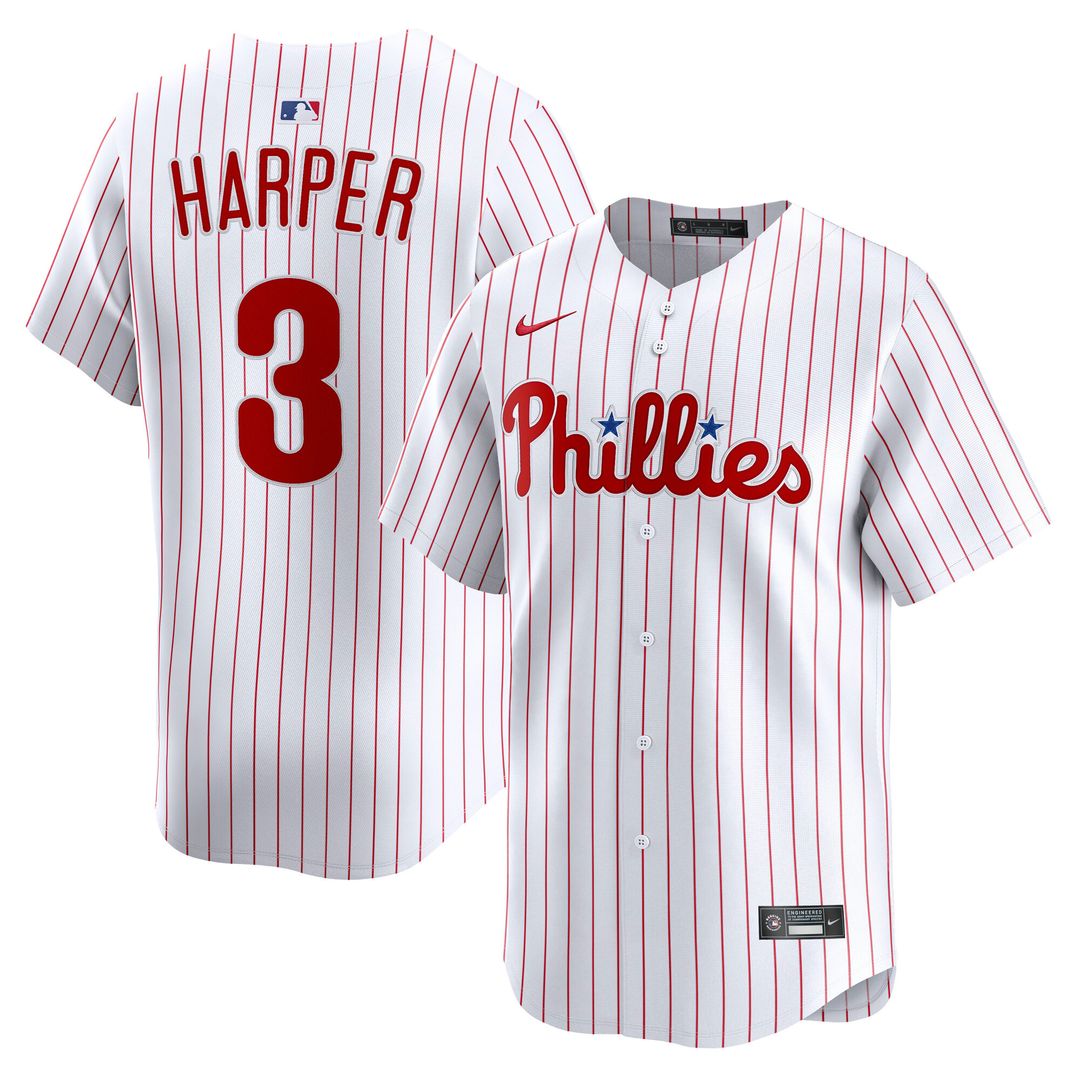 Philadelphia Phillies Bryce Harper Nike Home Limited Jersey - White