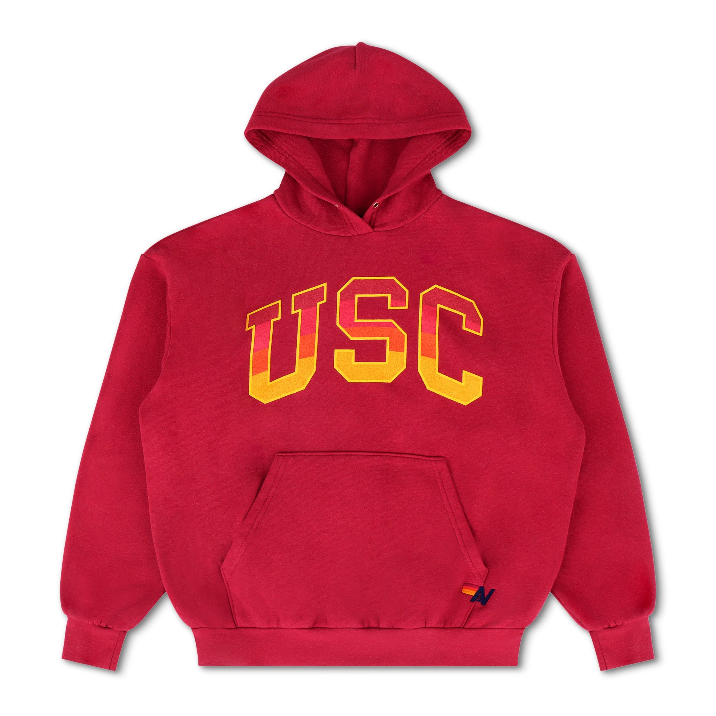 UNIVERSITY OF SOUTHERN CALIFORNIA PULLOVER HOODIE RELAXED - CARDINAL