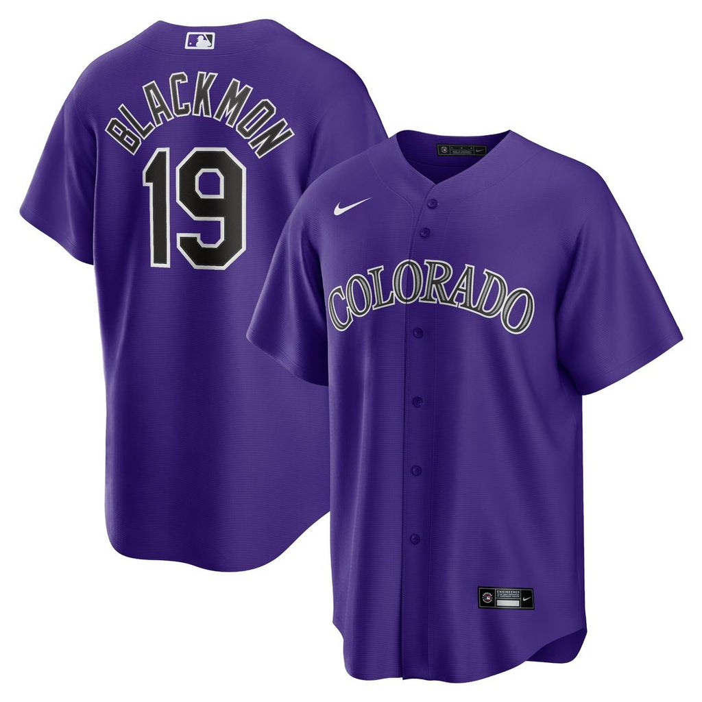 Colorado Rockies Charlie Blackmon Nike Alternate Replica Player Name Jersey - Purple