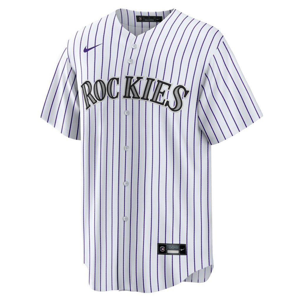 Colorado Rockies Kris Bryant Nike Replica Jersey - White/Purple
