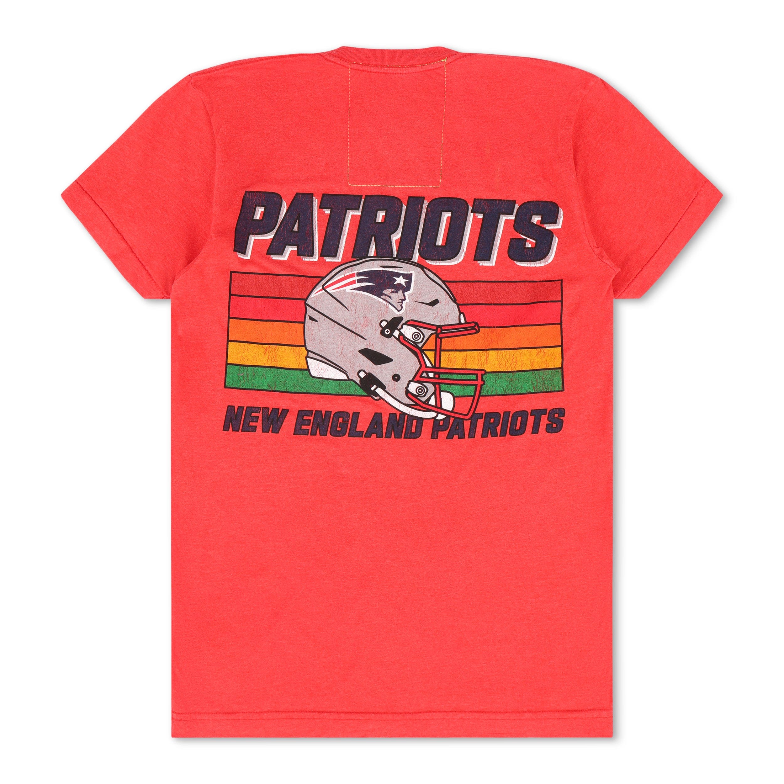 NEW ENGLAND PATRIOTS HELMET CREW TEE SHIRT - FLASH RED