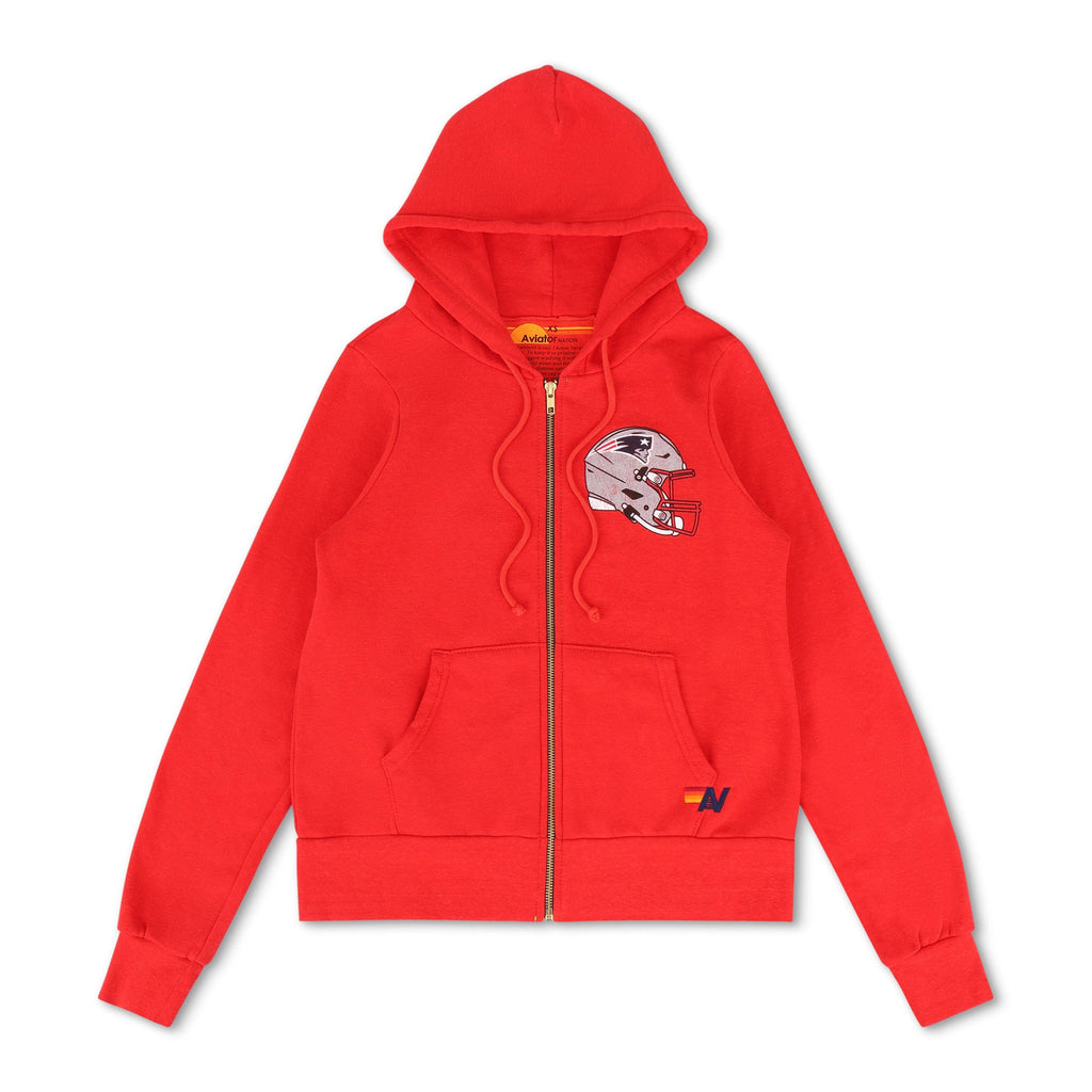 NEW ENGLAND PATRIOTS HELMET ZIP HOODIE - FLASH RED