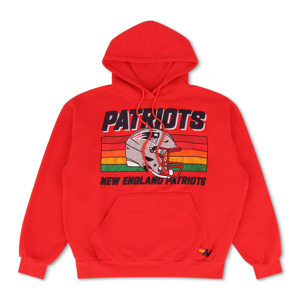 NEW ENGLAND PATRIOTS HELMET RELAXED PULLOVER HOODIE - FLASH RED