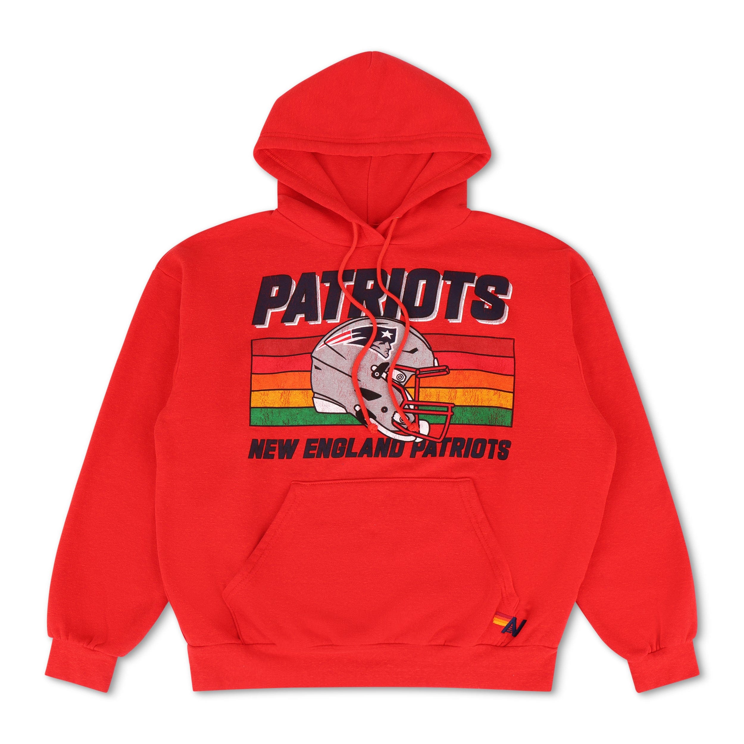 NEW ENGLAND PATRIOTS HELMET RELAXED PULLOVER HOODIE - FLASH RED