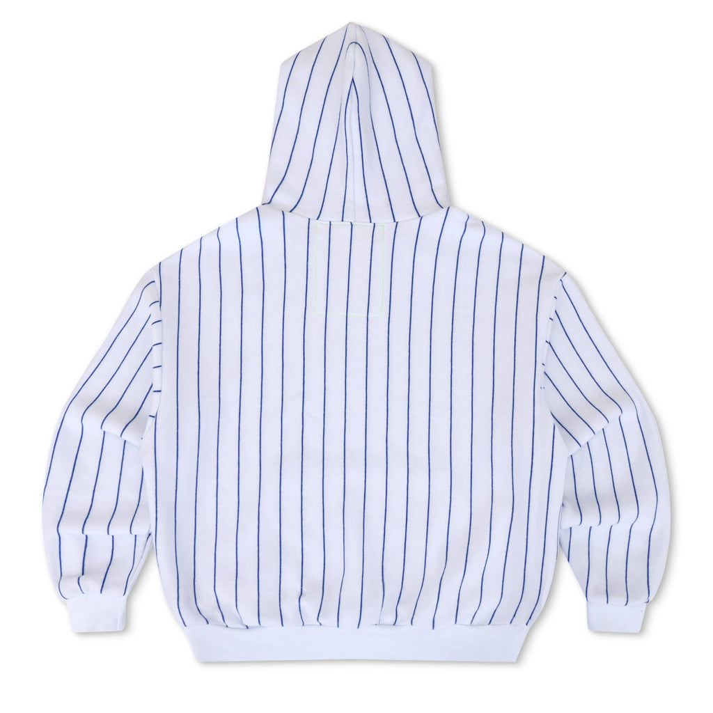LOS ANGELES DODGERS PINSTRIPE 2026 RELAXED PULLOVER HOODIE - WHITE // BLUE