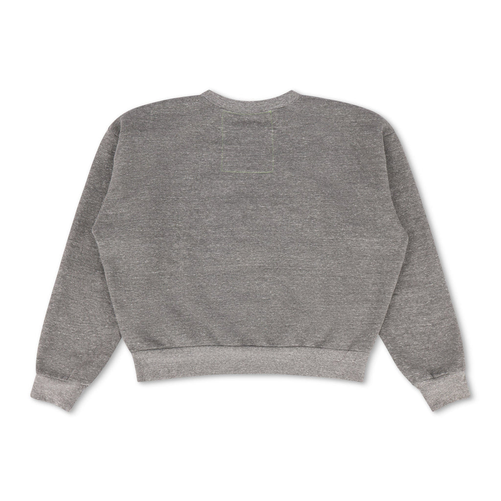SEATTLE SEAHAWKS HELMET RELAXED CREW SWEATSHIRT - HEATHER GREY