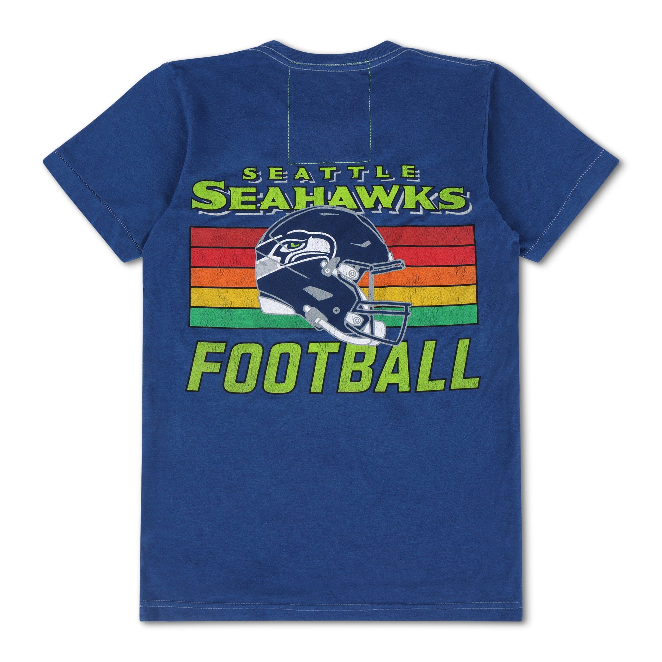 SEATTLE SEAHAWKS HELMET CREW TEE SHIRT - ROYAL
