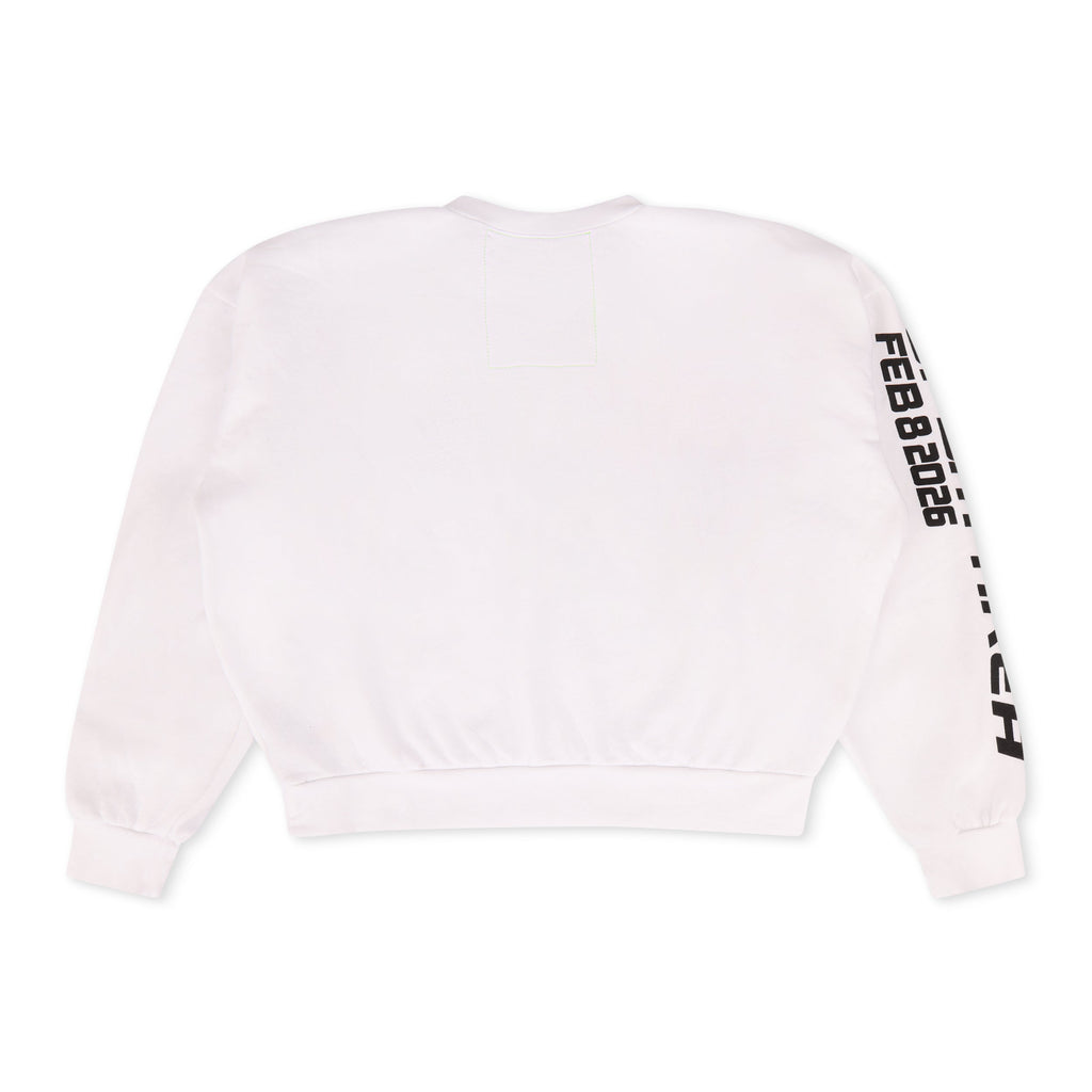 SUPER BOWL 2026 RELAXED CREW SWEATSHIRT - WHITE