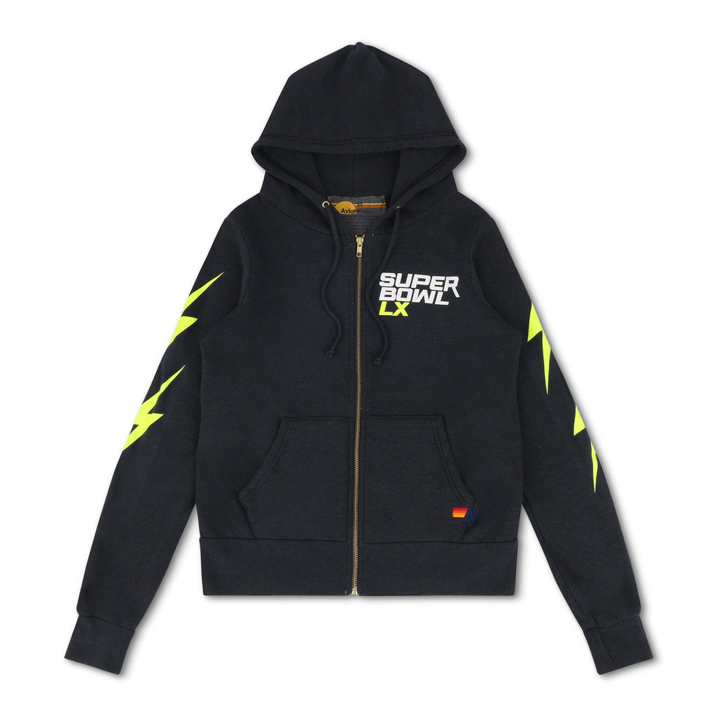 SUPER BOWL 2026 BOLT ZIP HOODIE - CHARCOAL