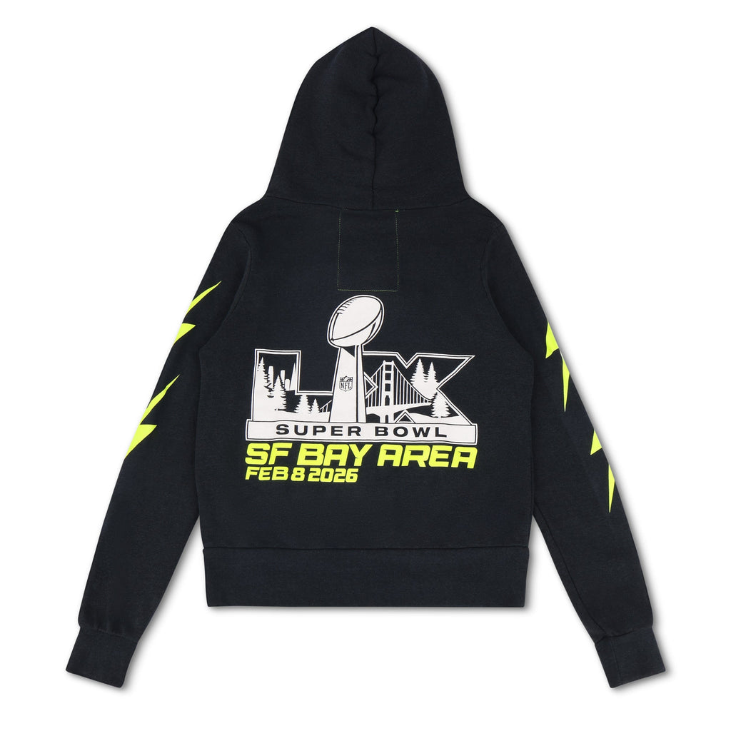 SUPER BOWL 2026 BOLT ZIP HOODIE - CHARCOAL