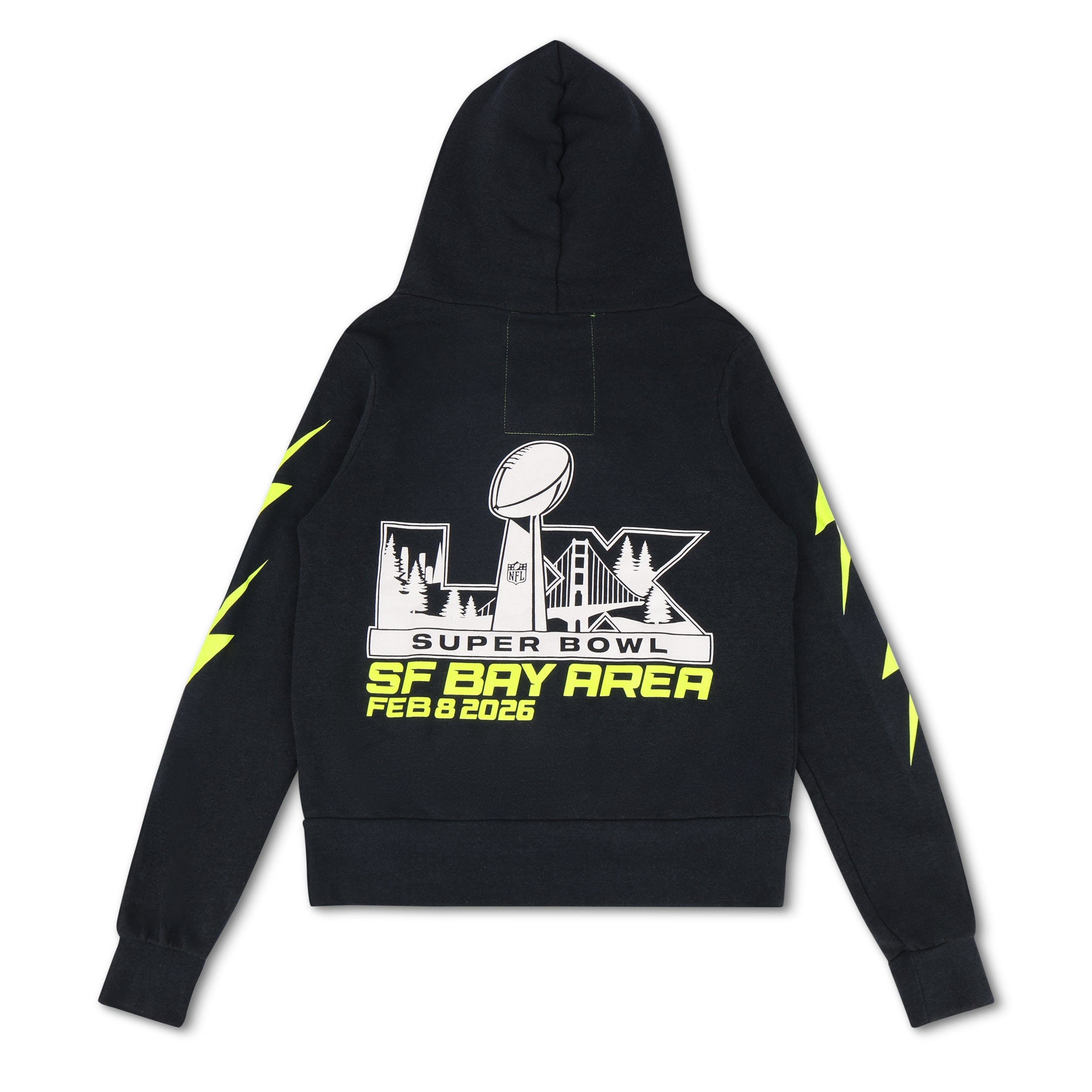 SUPER BOWL 2026 BOLT ZIP HOODIE - CHARCOAL