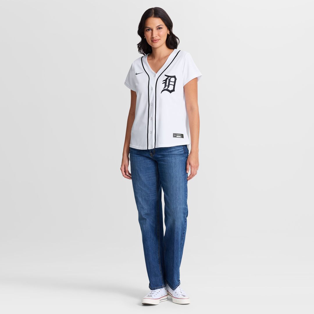 Detroit Tigers Justin Verlander Nike Women's Home Replica Jersey - White