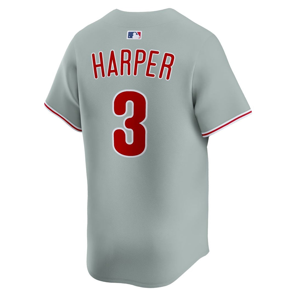 Philadelphia Phillies Bryce Harper Nike Road Limited Jersey - Gray
