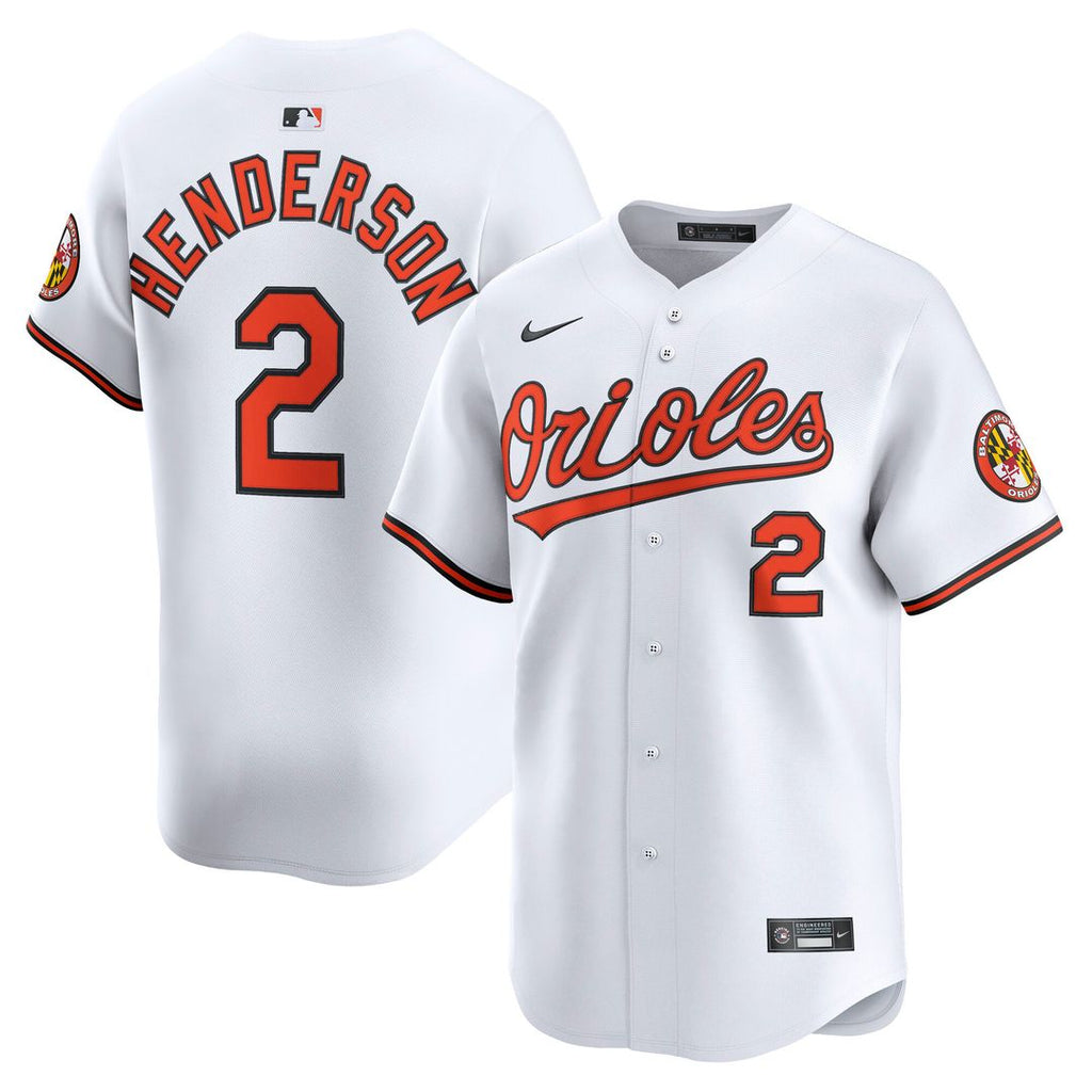 Baltimore Orioles Gunnar Henderson Nike Home Limited Jersey - White