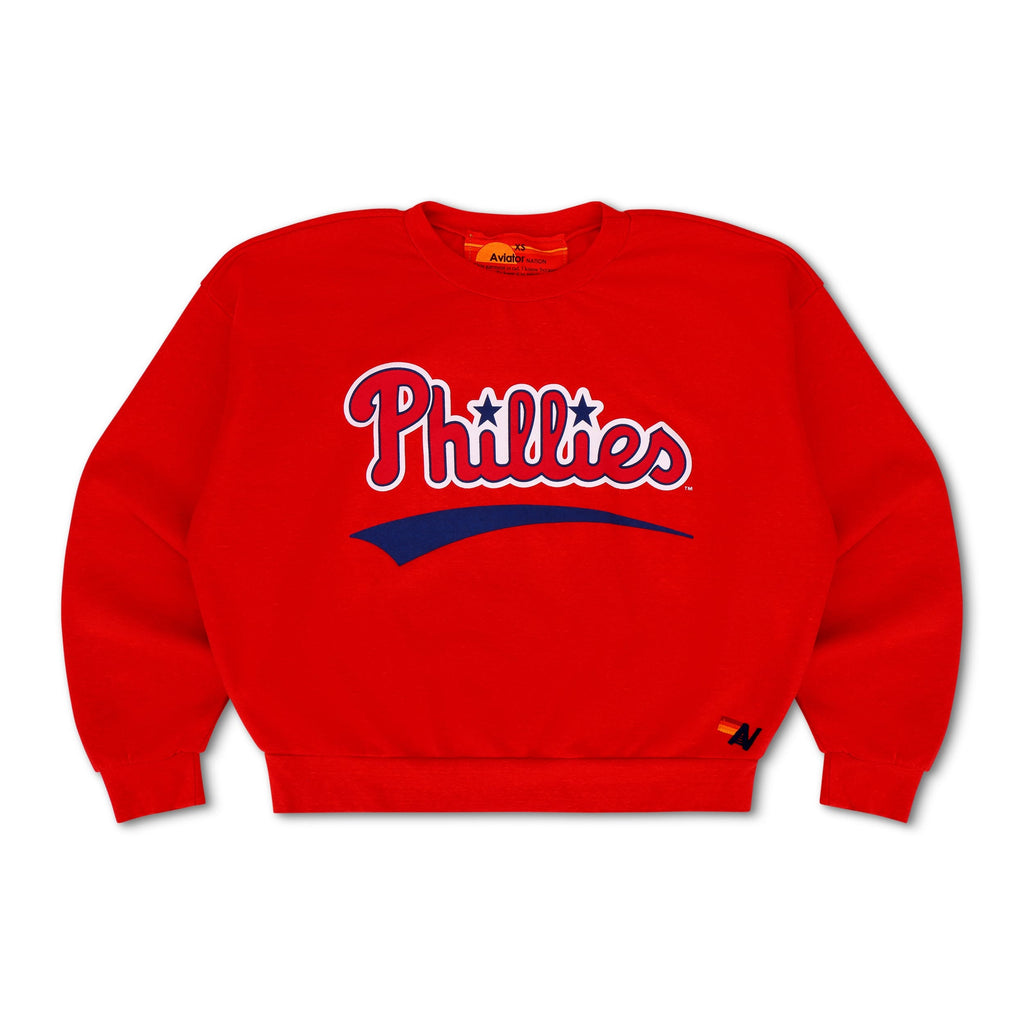 PHILADELPHIA PHILLIES 2026 RELAXED CREW SWEATSHIRT - RED