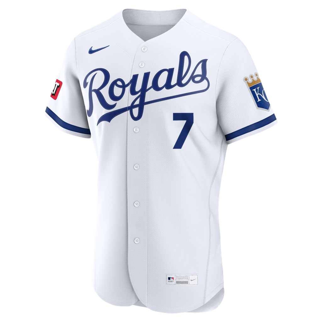 Kansas City Royals Bobby Witt Jr. Nike Alternate Authentic Sponsor Patch Jersey - Light Blue