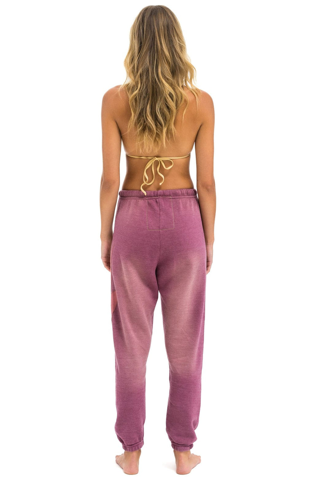 BOLT STITCH SWEATPANTS - FADED BERRY