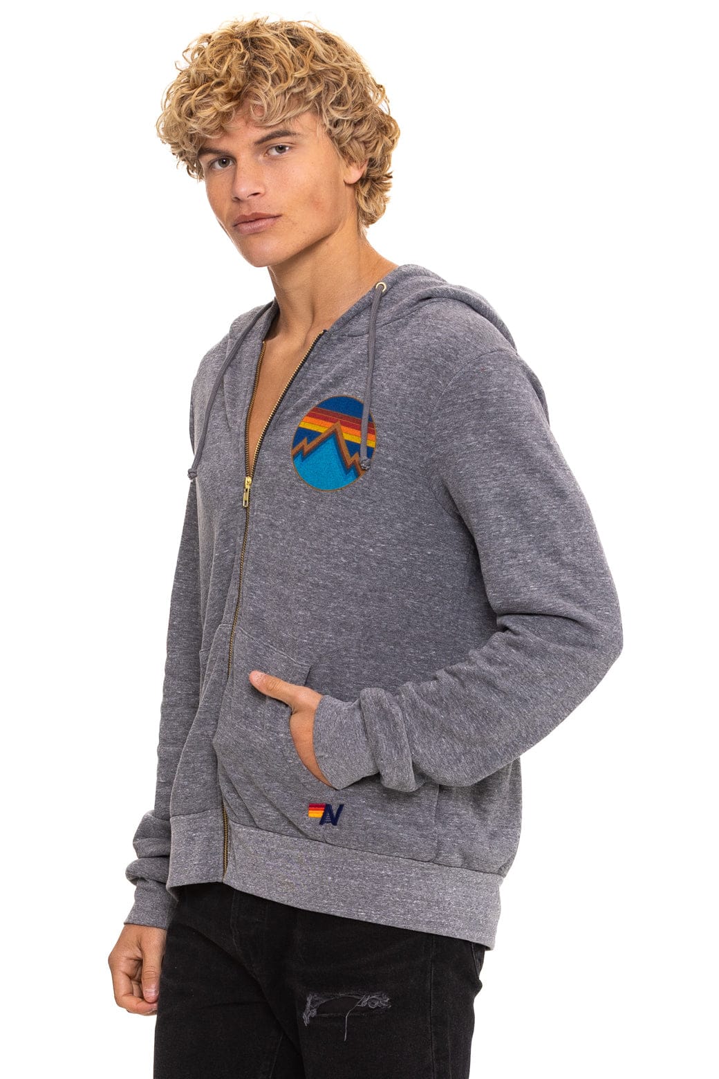 ALL SEASONS CIRCLE ZIP HOODIE - HEATHER GREY