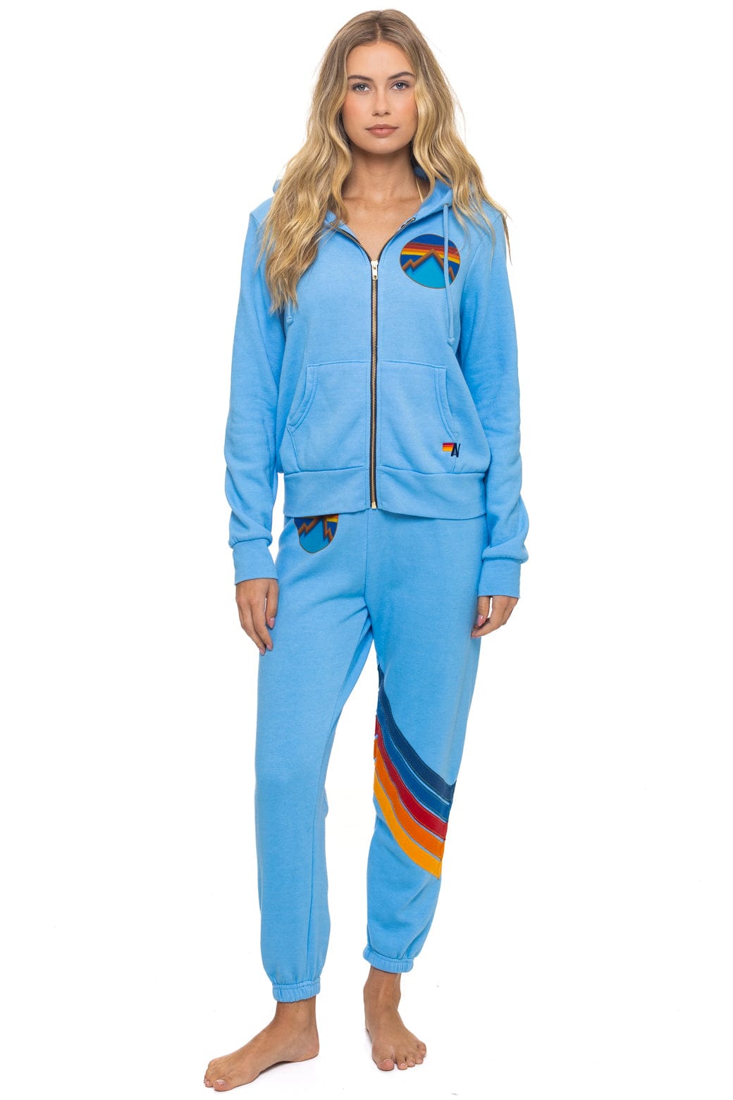 ALL SEASONS CIRCLE ZIP HOODIE - SKY