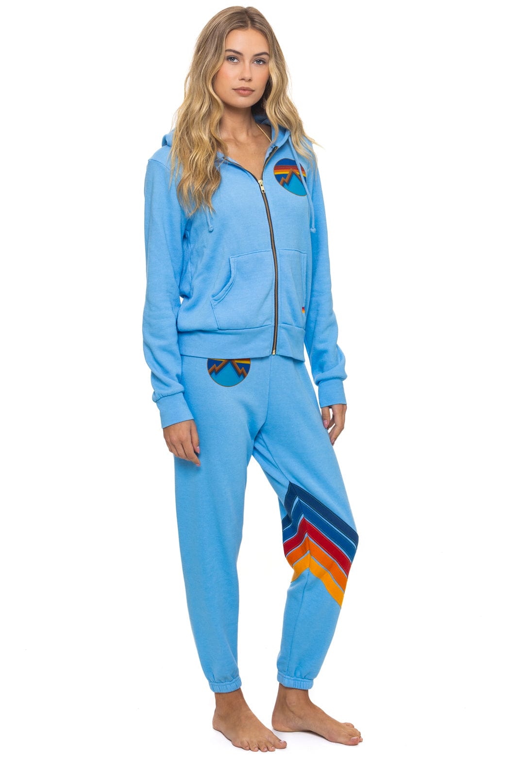 ALL SEASONS CIRCLE ZIP HOODIE - SKY