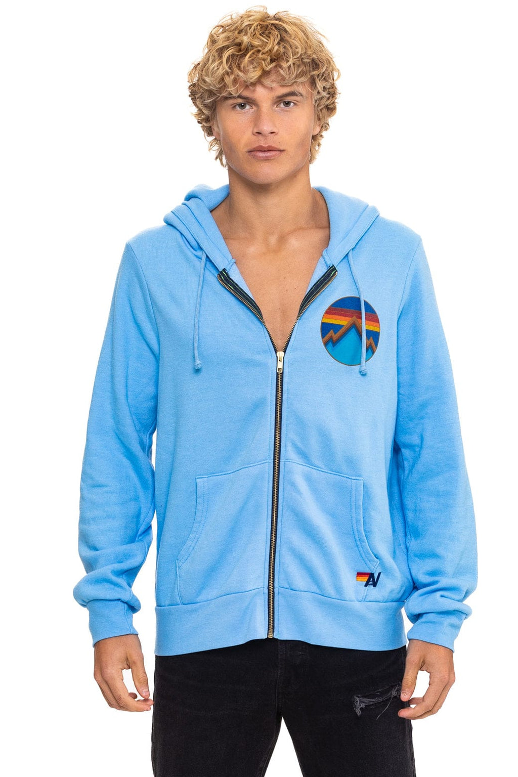ALL SEASONS CIRCLE ZIP HOODIE - SKY