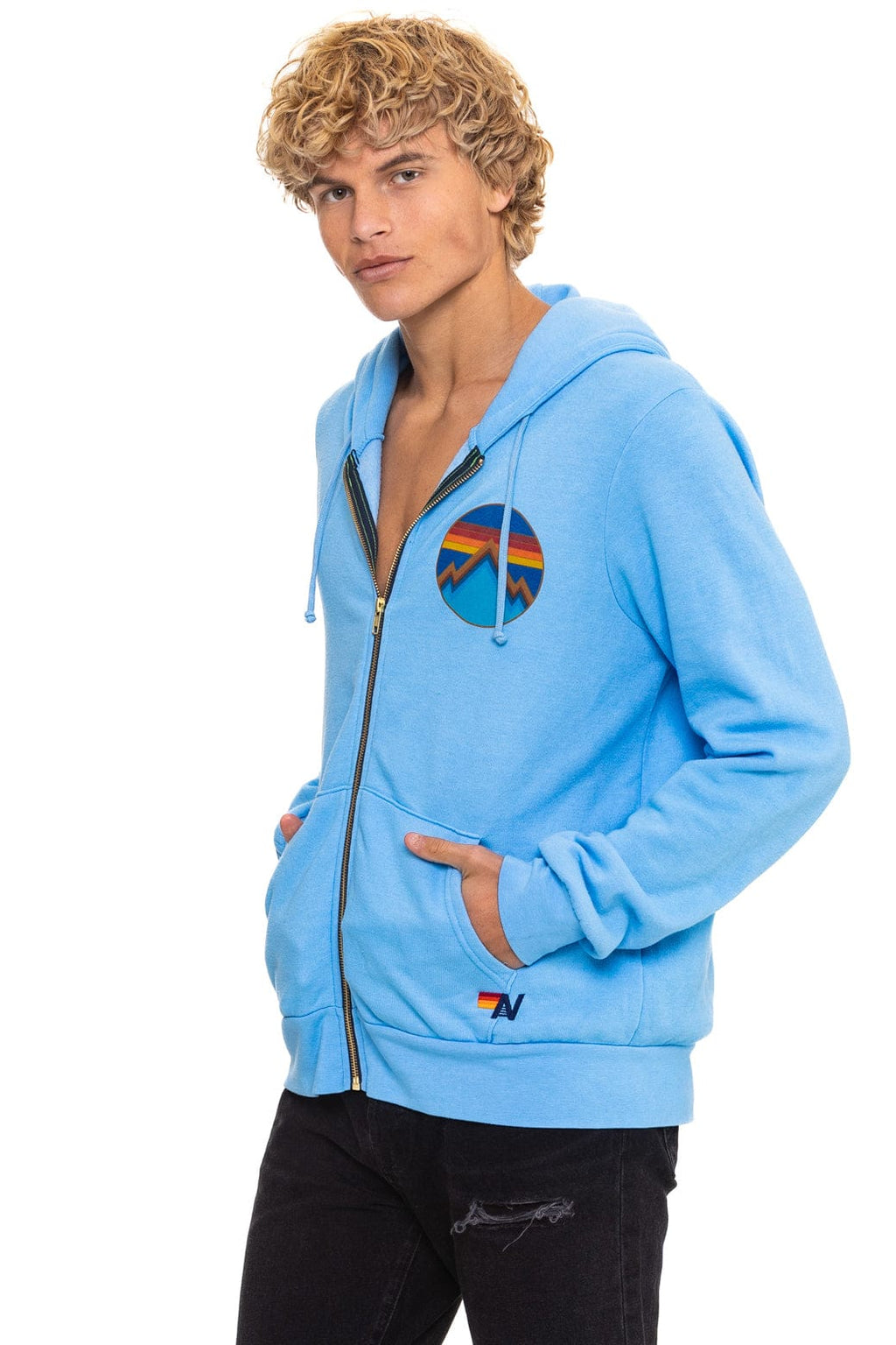 ALL SEASONS CIRCLE ZIP HOODIE - SKY