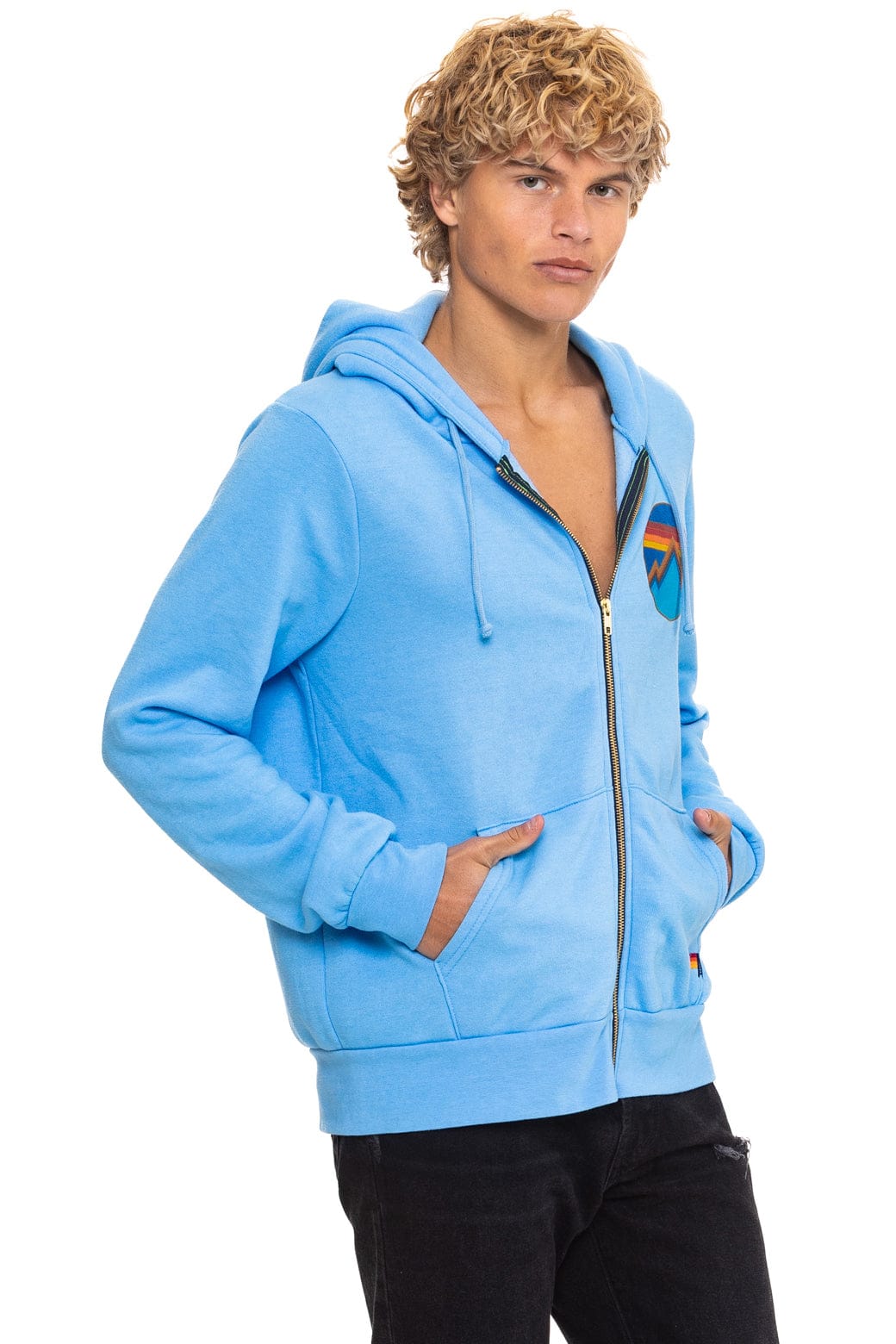 ALL SEASONS CIRCLE ZIP HOODIE - SKY