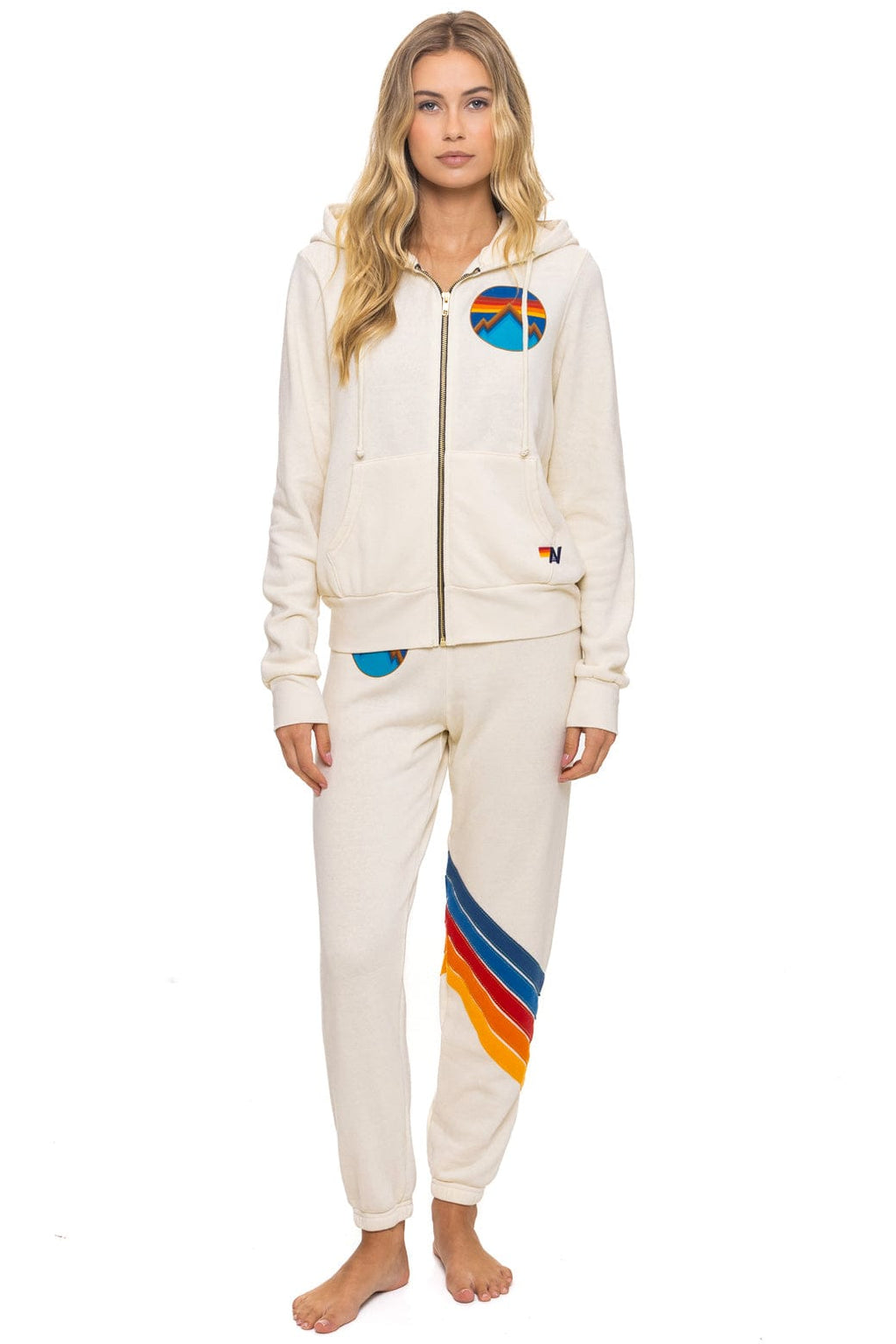 ALL SEASONS CIRCLE ZIP HOODIE - VINTAGE WHITE