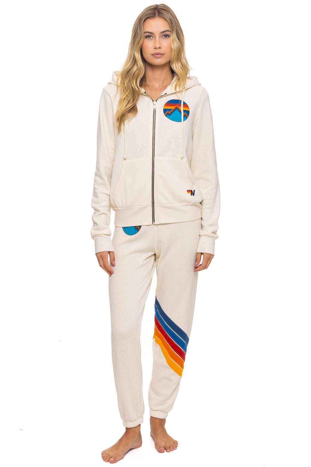 ALL SEASONS CIRCLE ZIP HOODIE - VINTAGE WHITE