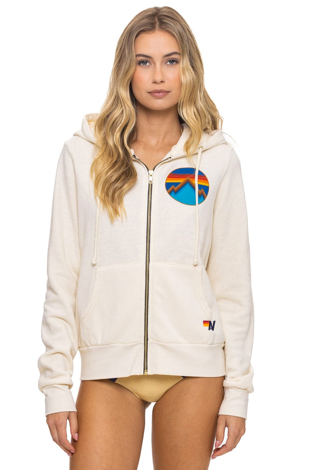 ALL SEASONS CIRCLE ZIP HOODIE - VINTAGE WHITE