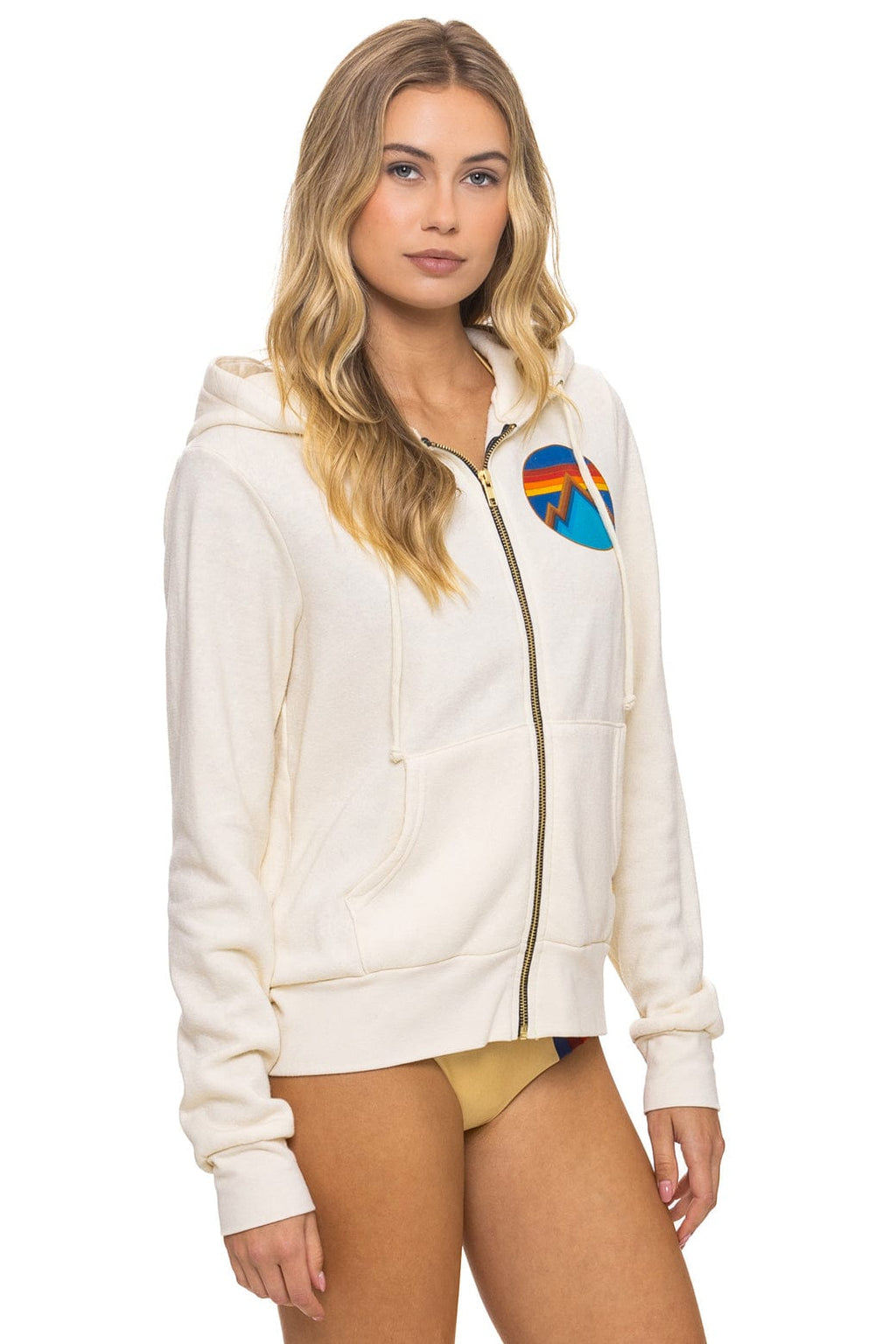 ALL SEASONS CIRCLE ZIP HOODIE - VINTAGE WHITE