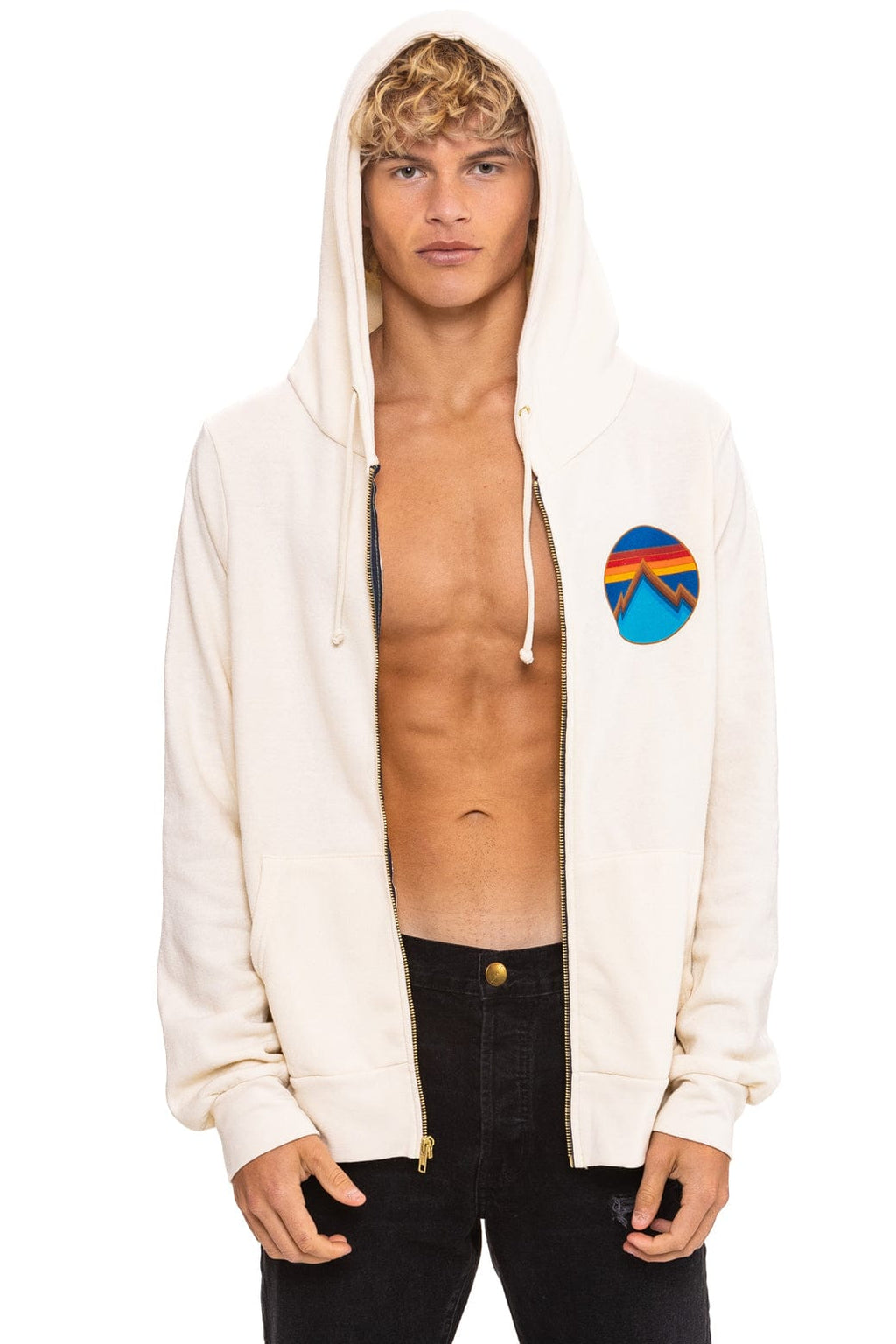 ALL SEASONS CIRCLE ZIP HOODIE - VINTAGE WHITE