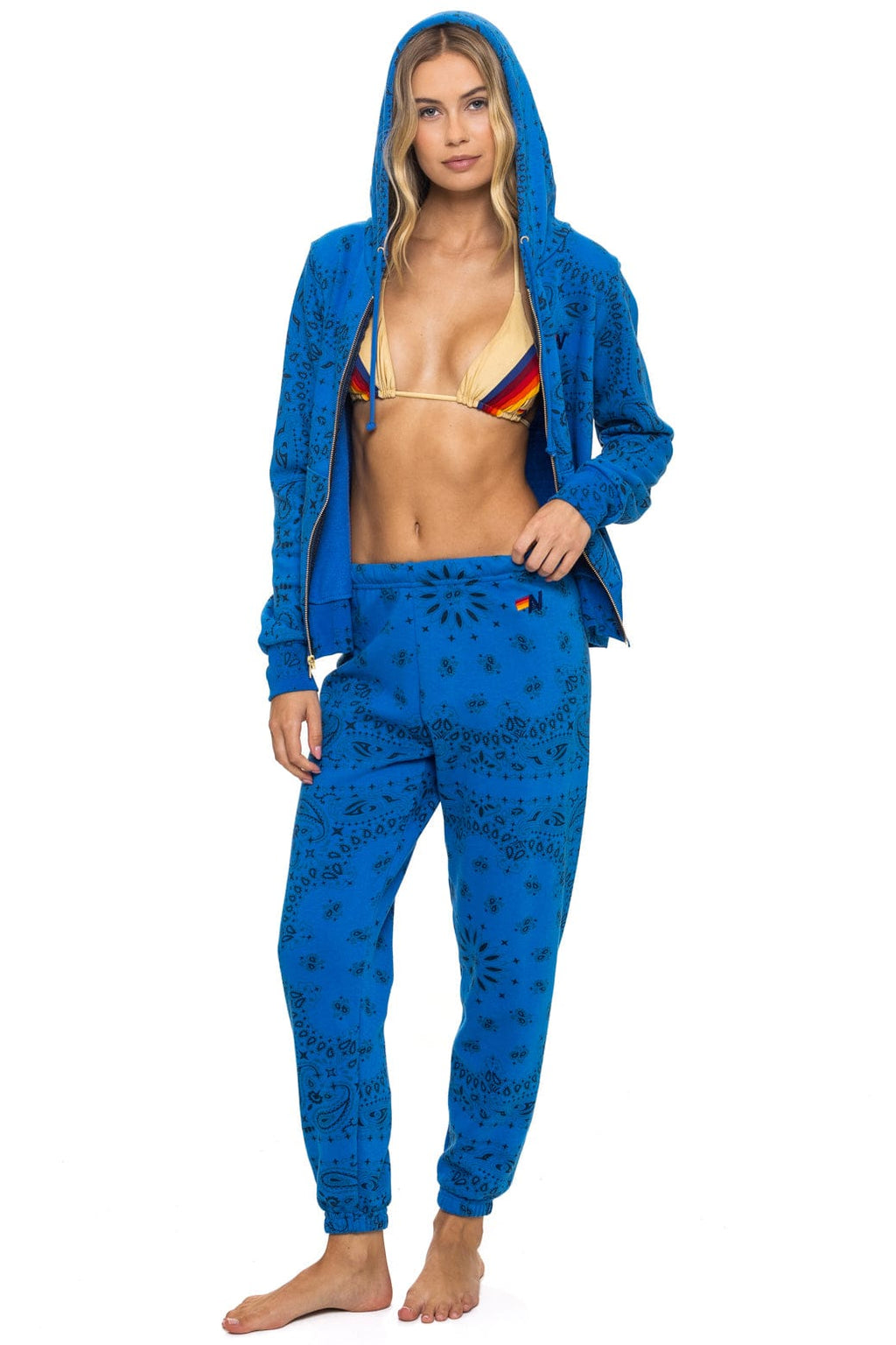 BANDANA ZIP HOODIE - ADVENTURE BLUE