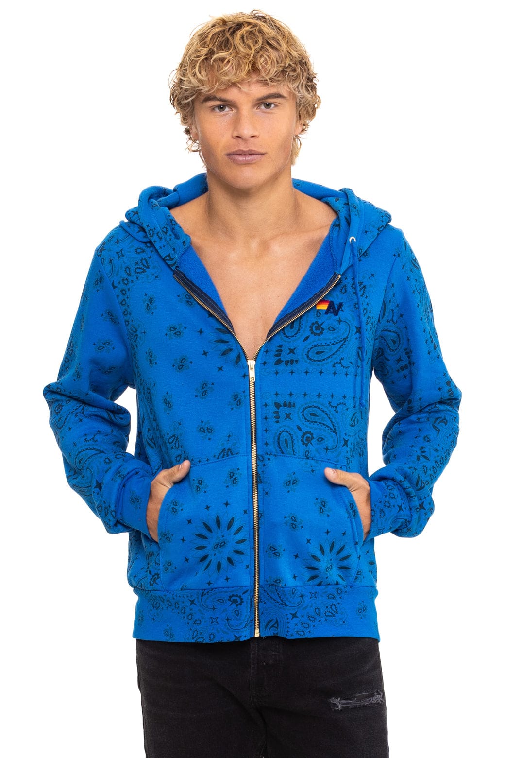 BANDANA ZIP HOODIE - ADVENTURE BLUE