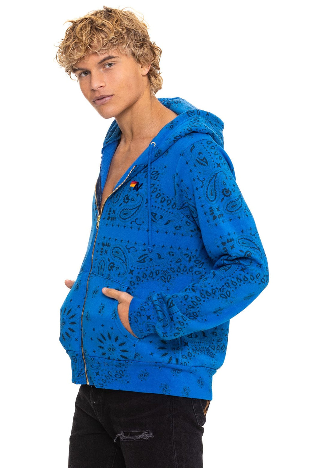 BANDANA ZIP HOODIE - ADVENTURE BLUE
