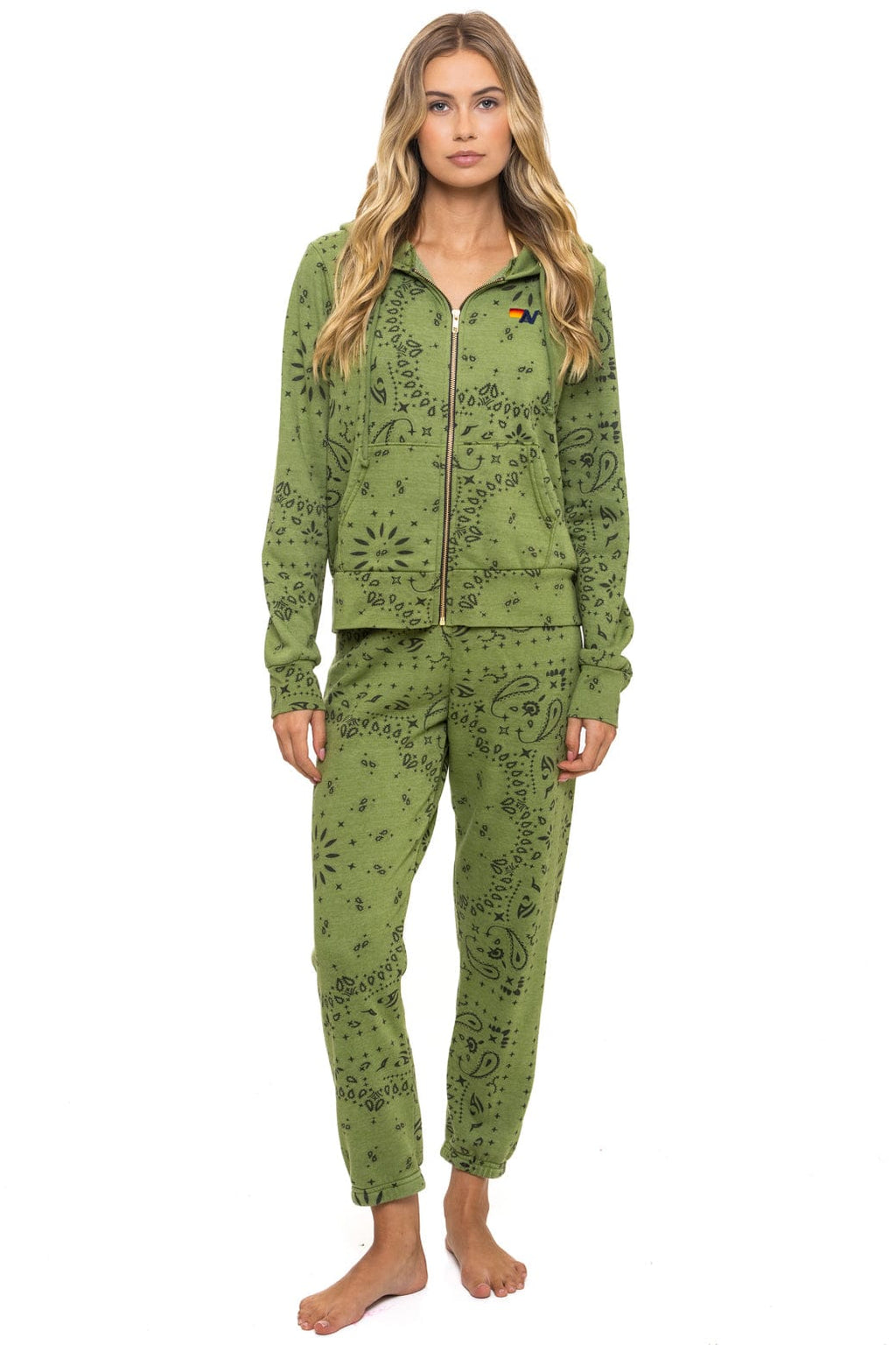 BANDANA ZIP HOODIE - JUNGLE GREEN