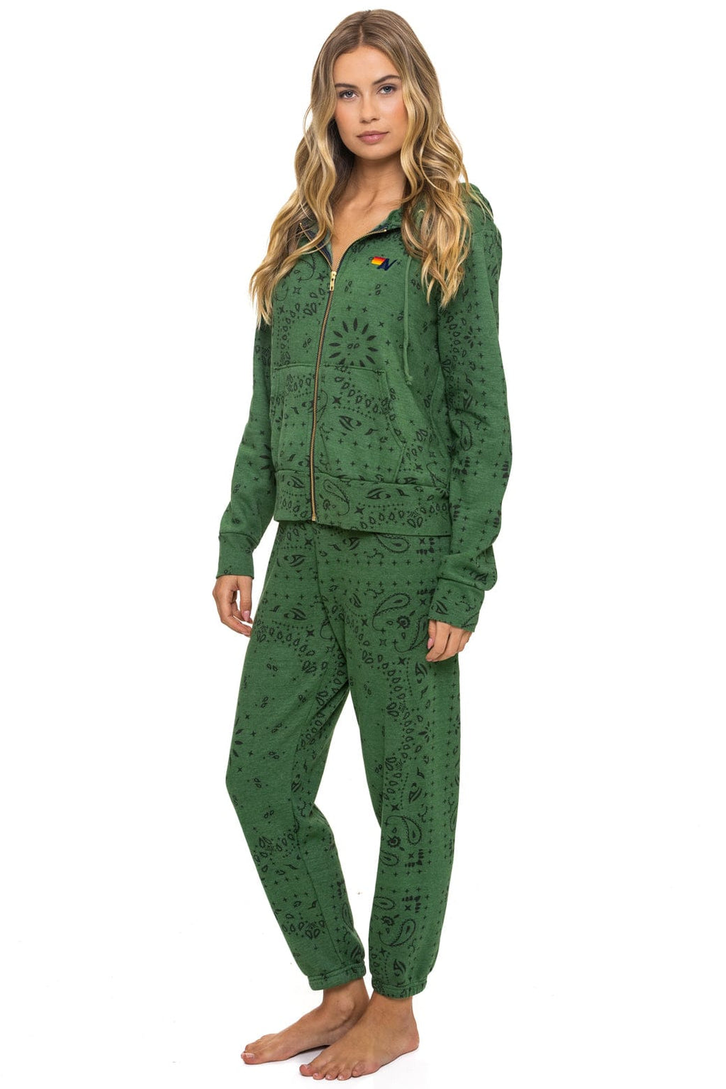 BANDANA ZIP HOODIE - PALM