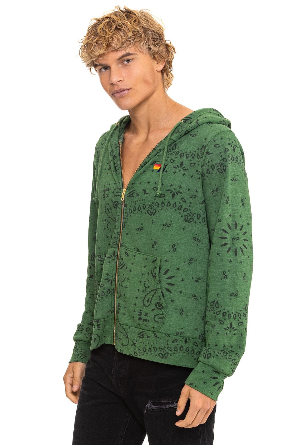 BANDANA ZIP HOODIE - PALM