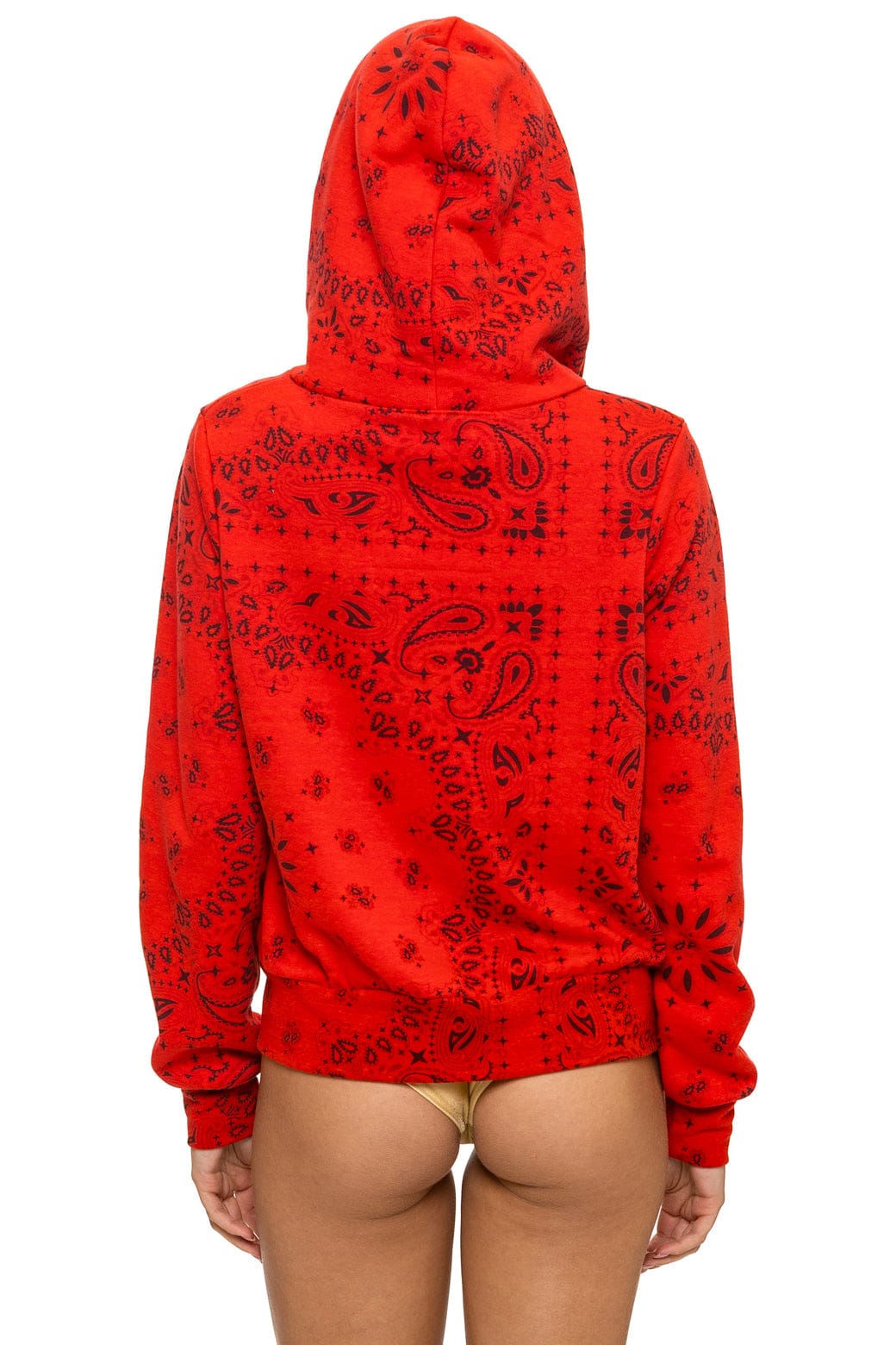 BANDANA ZIP HOODIE - RED