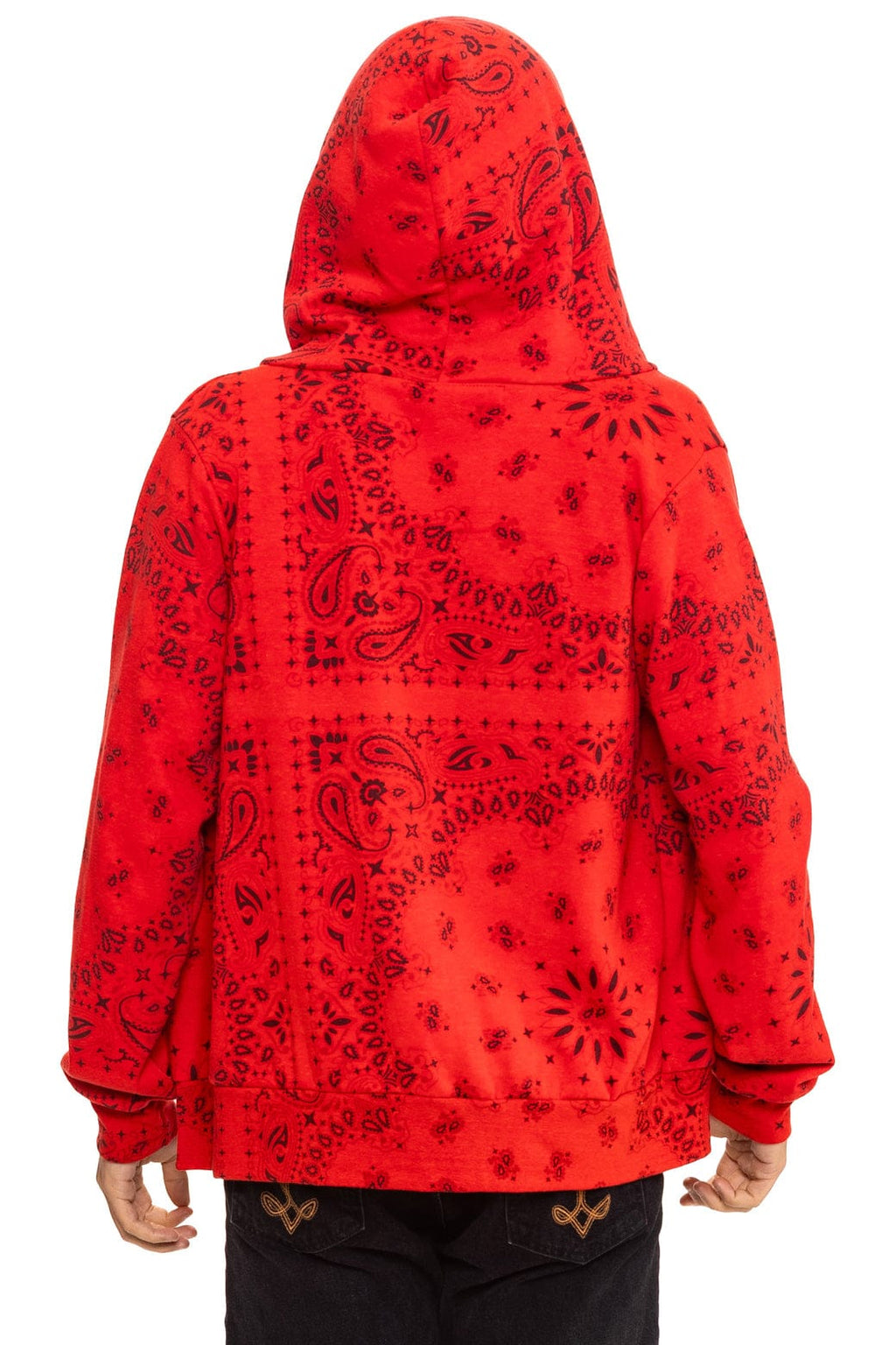 BANDANA ZIP HOODIE - RED