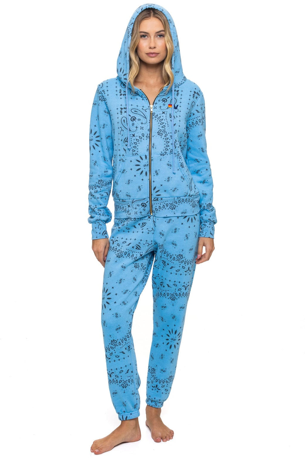BANDANA ZIP HOODIE - SKY