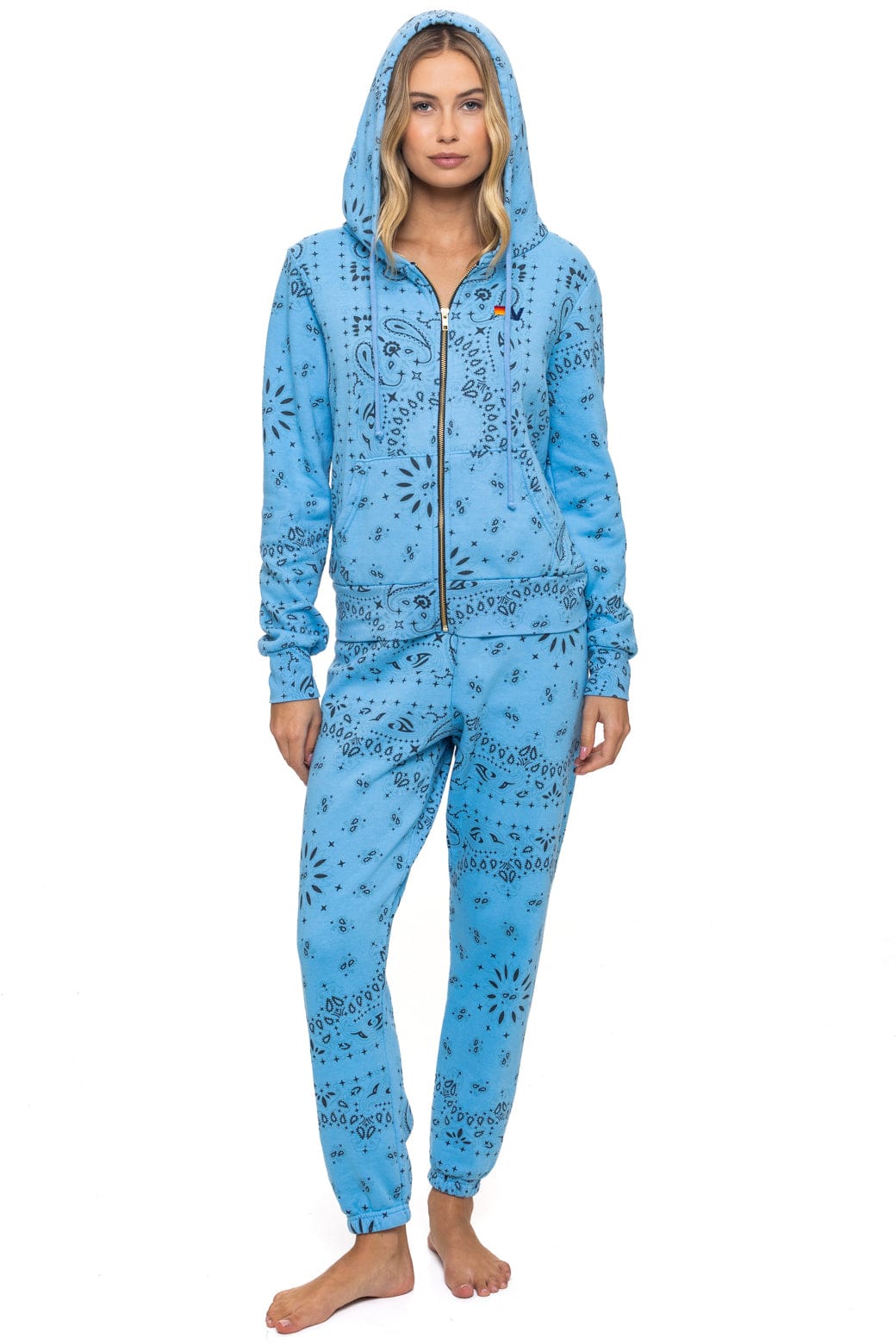BANDANA ZIP HOODIE - SKY