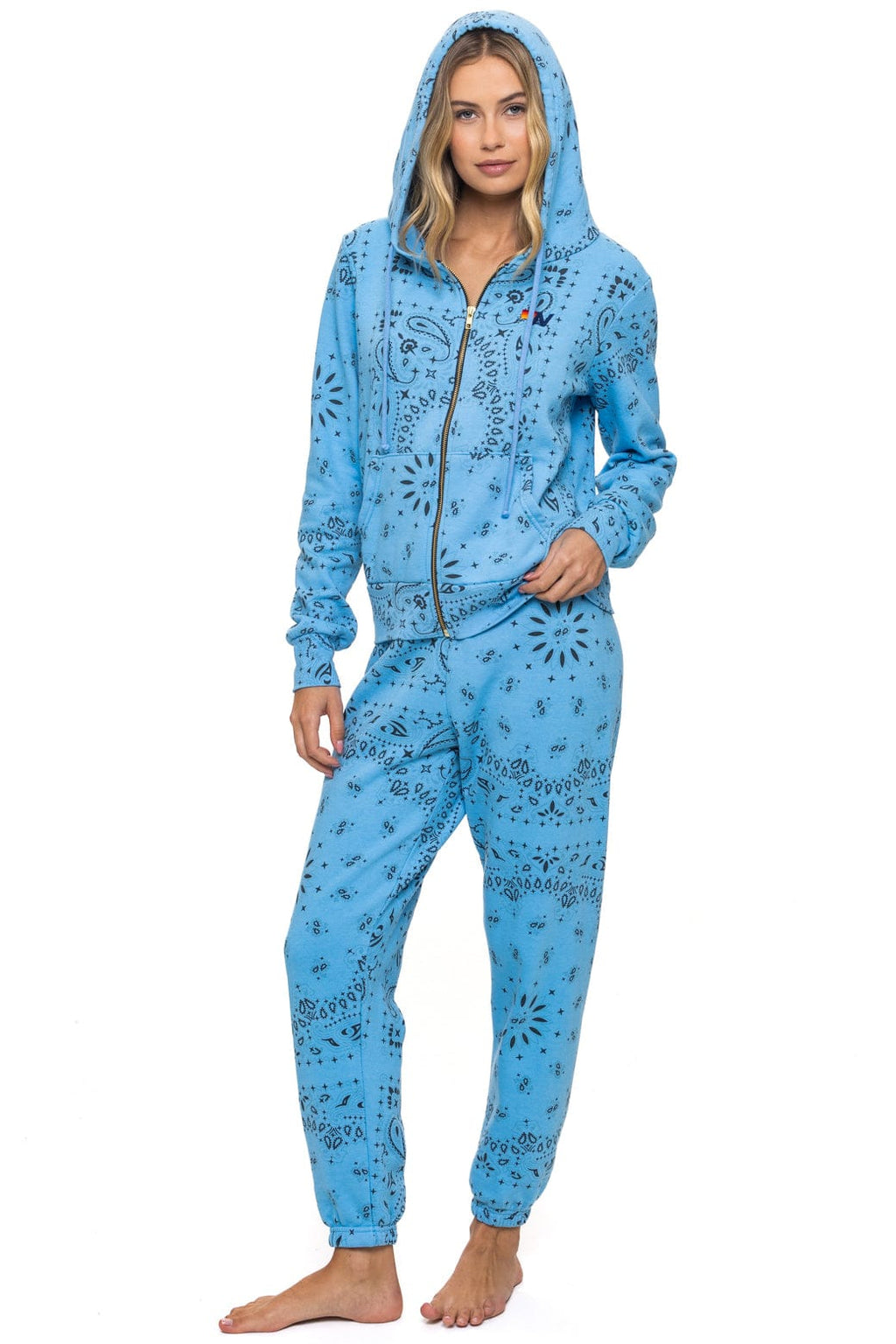 BANDANA ZIP HOODIE - SKY