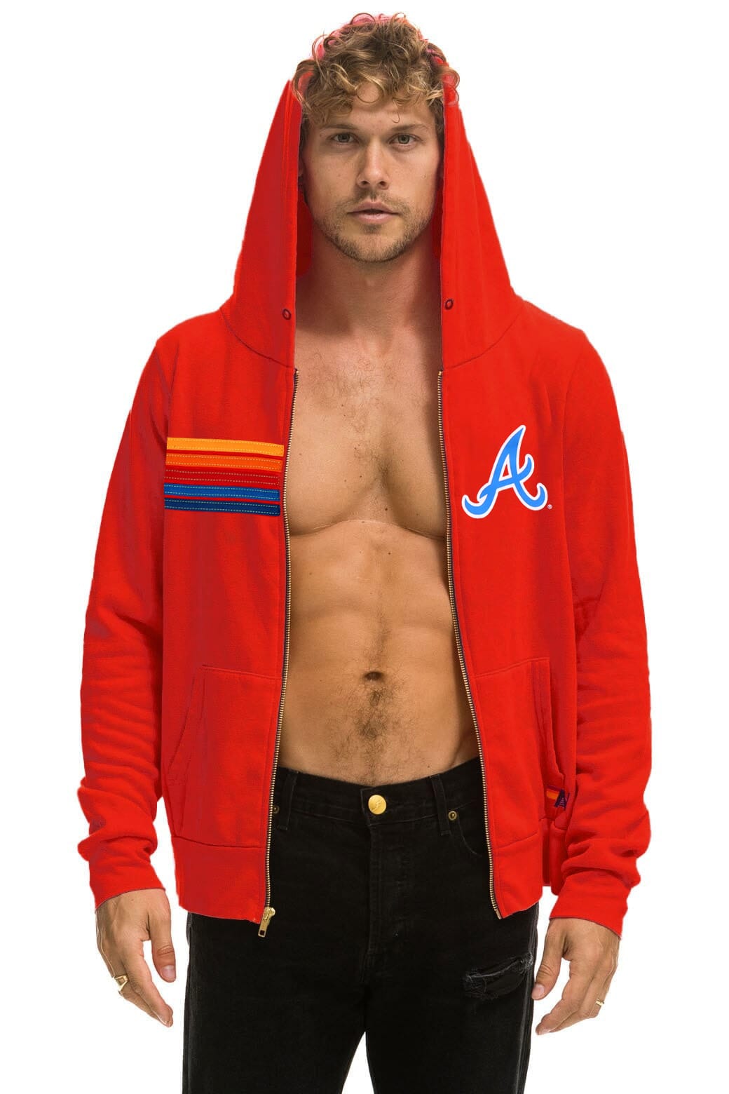 ATLANTA BRAVES 2026 ZIP HOODIE - RED
