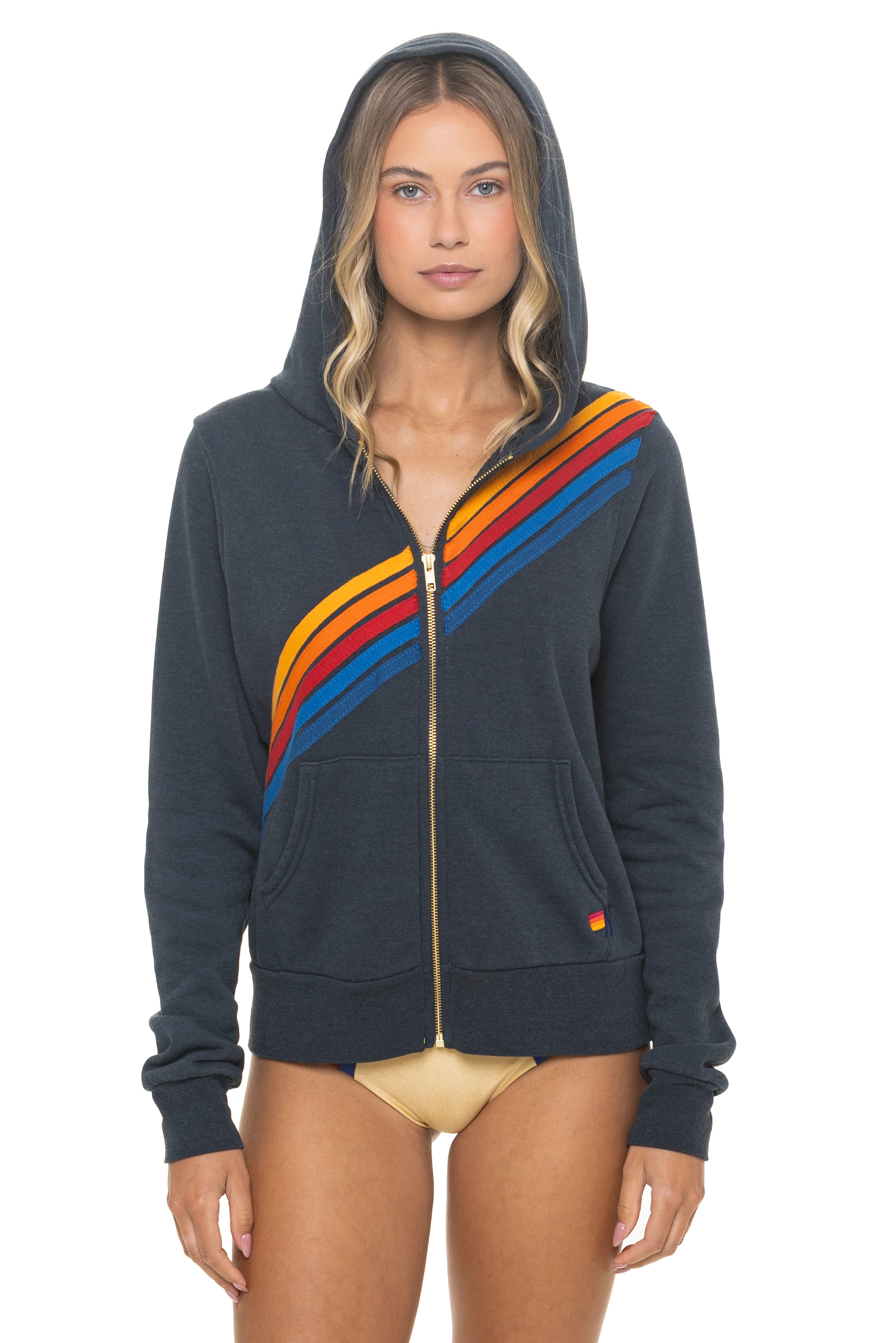 DISCO ZIP HOODIE - CHARCOAL