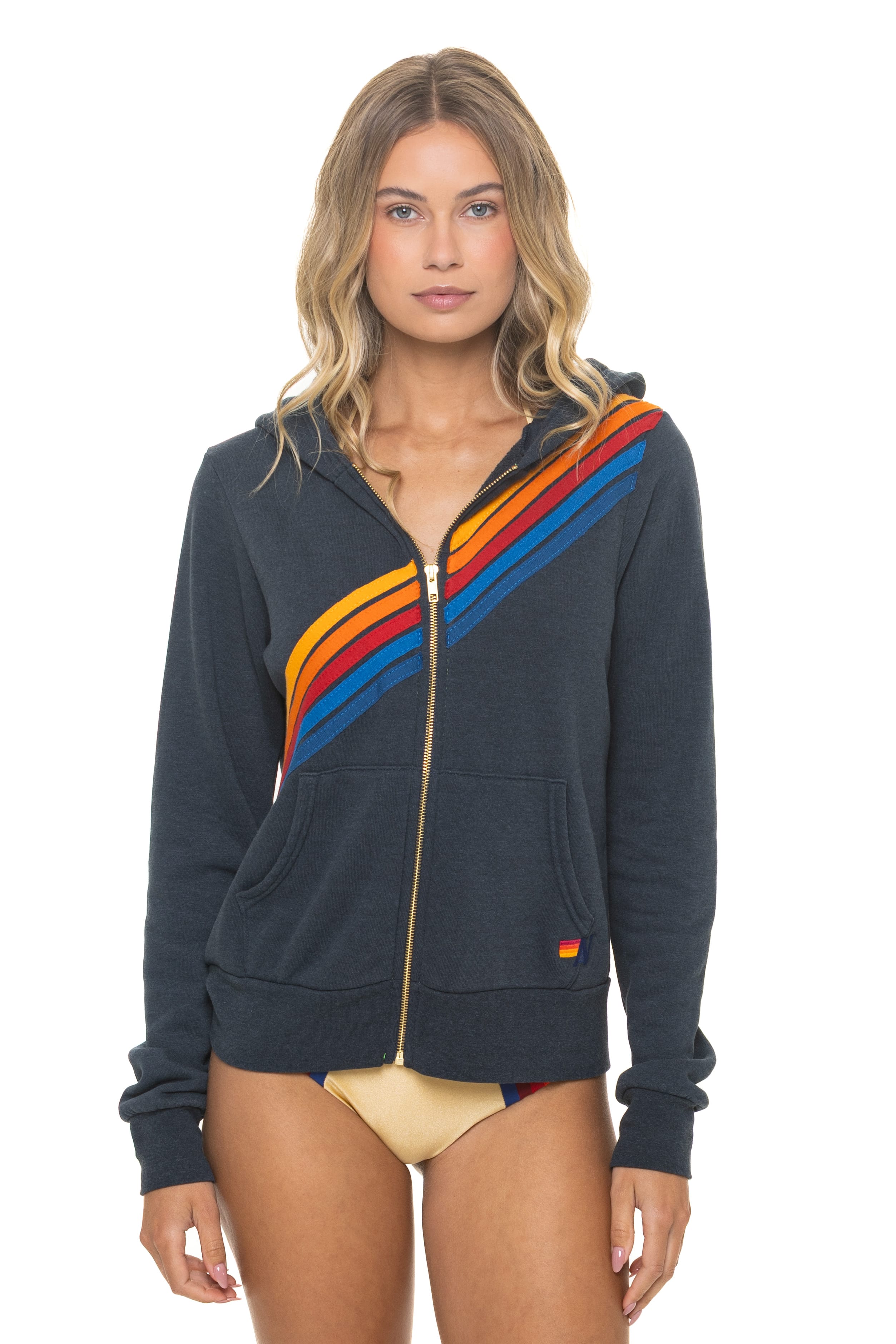 DISCO ZIP HOODIE - CHARCOAL