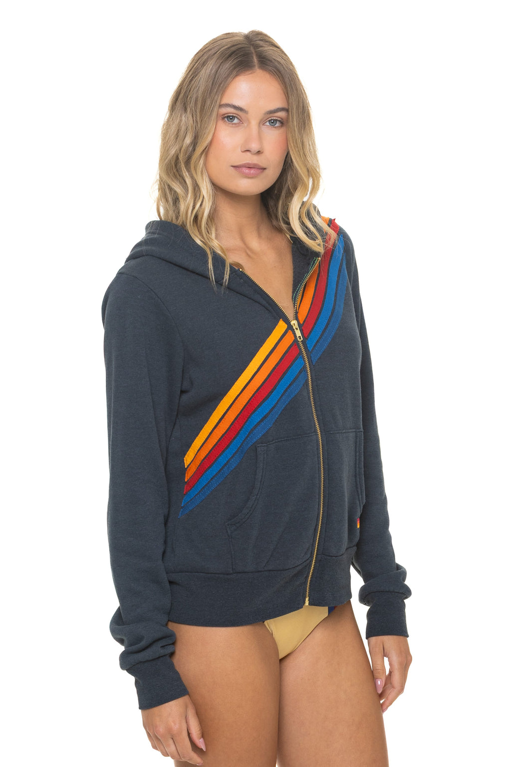 DISCO ZIP HOODIE - CHARCOAL