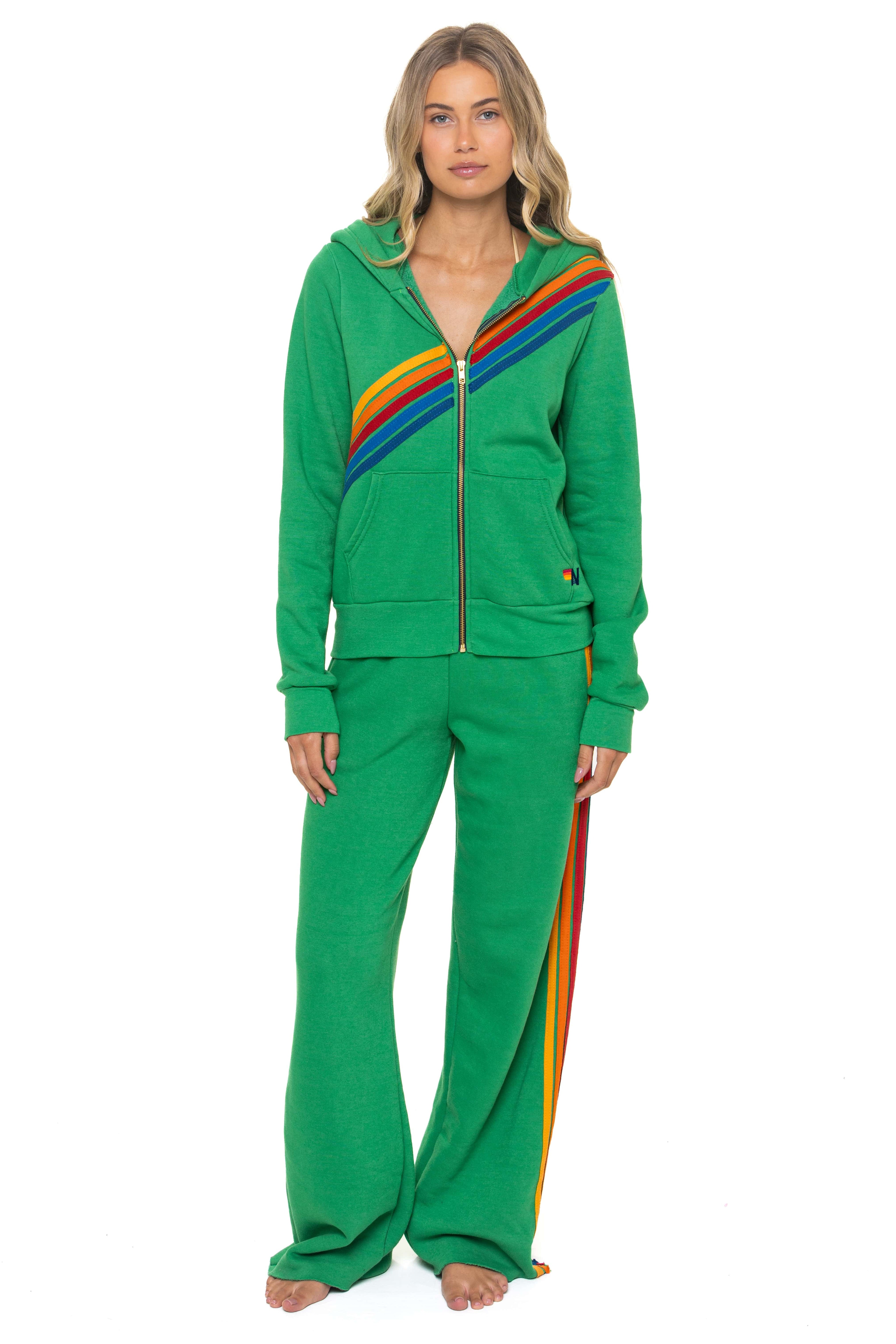 DISCO ZIP HOODIE - KELLY GREEN