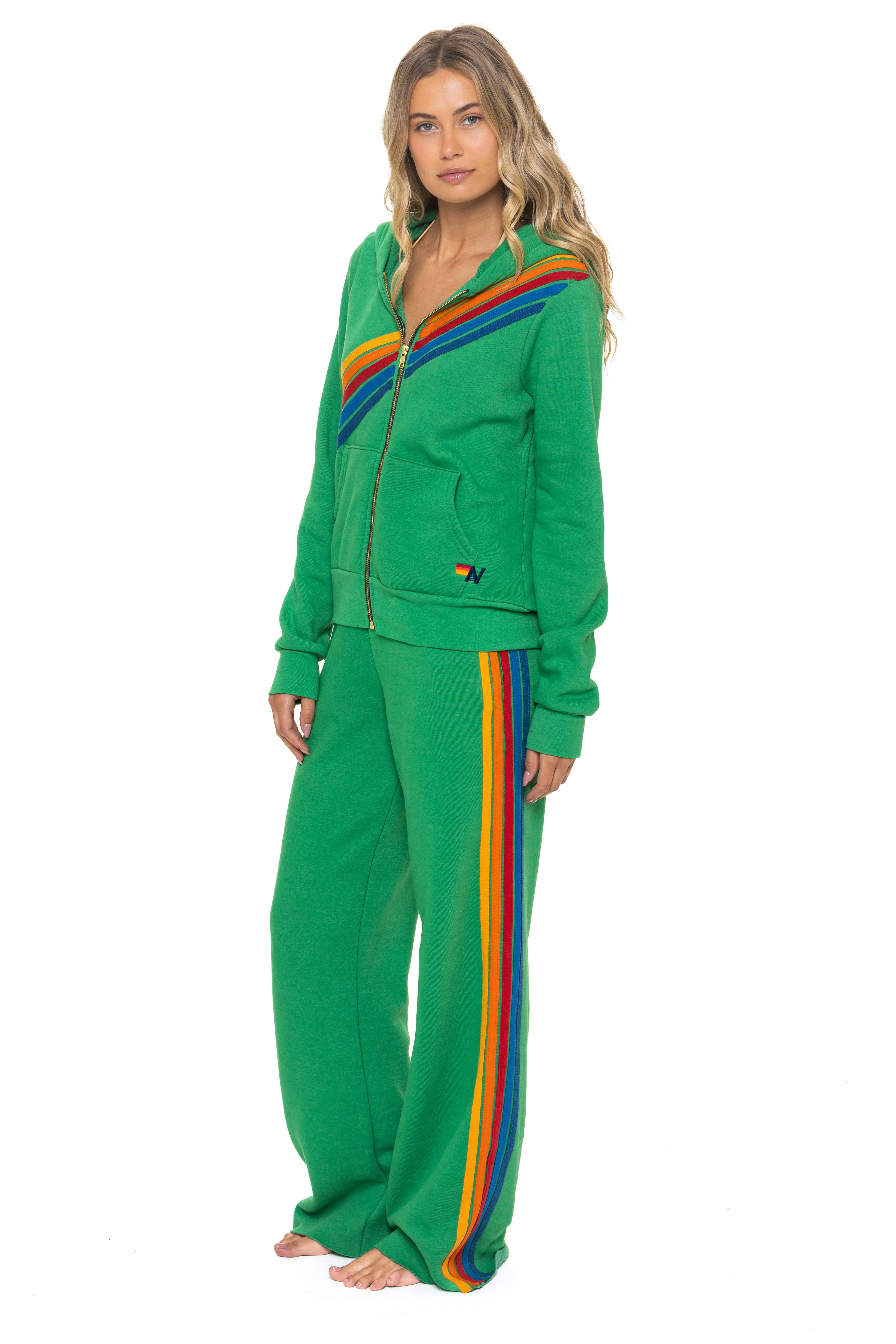 DISCO ZIP HOODIE - KELLY GREEN