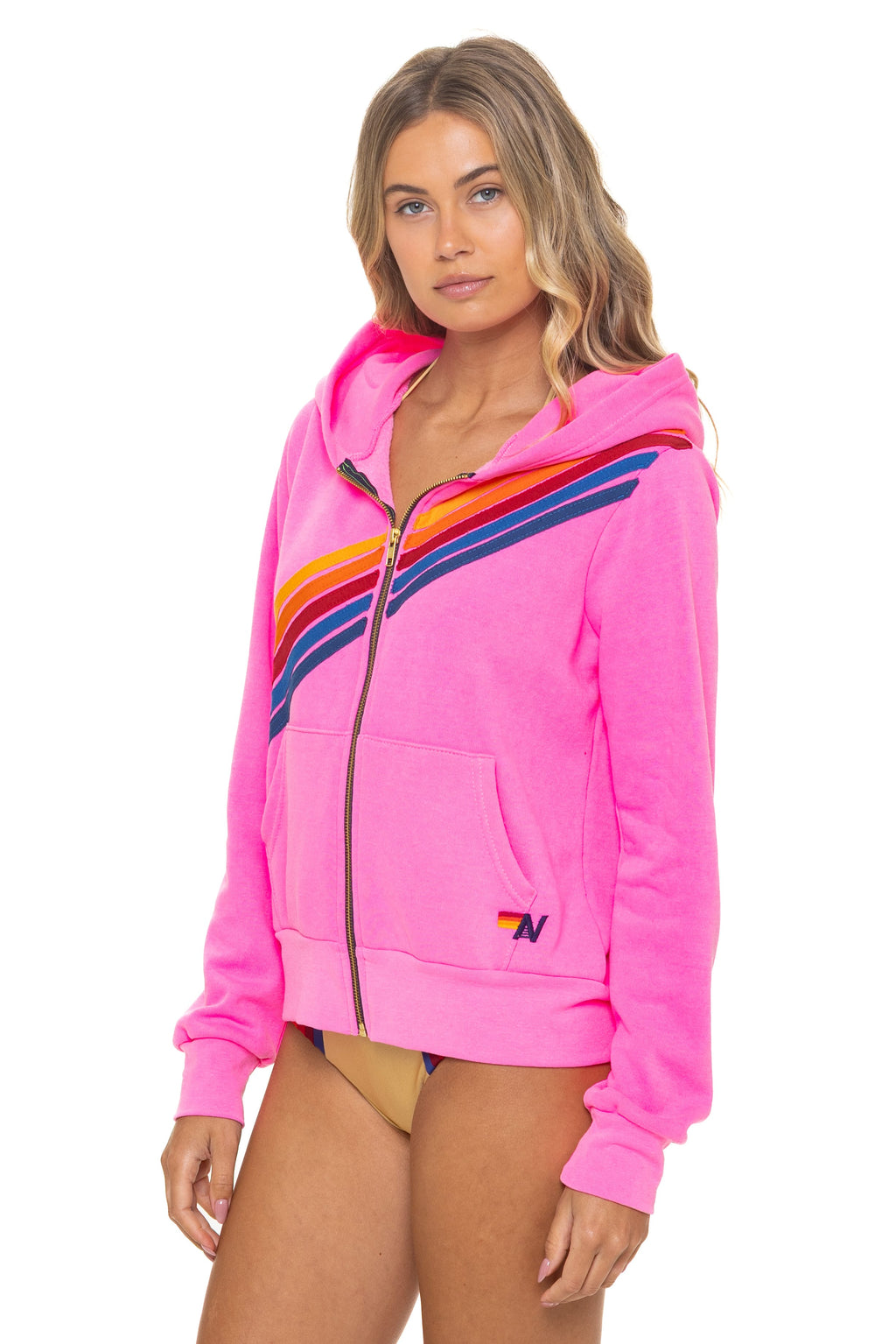 DISCO ZIP HOODIE - NEON PINK